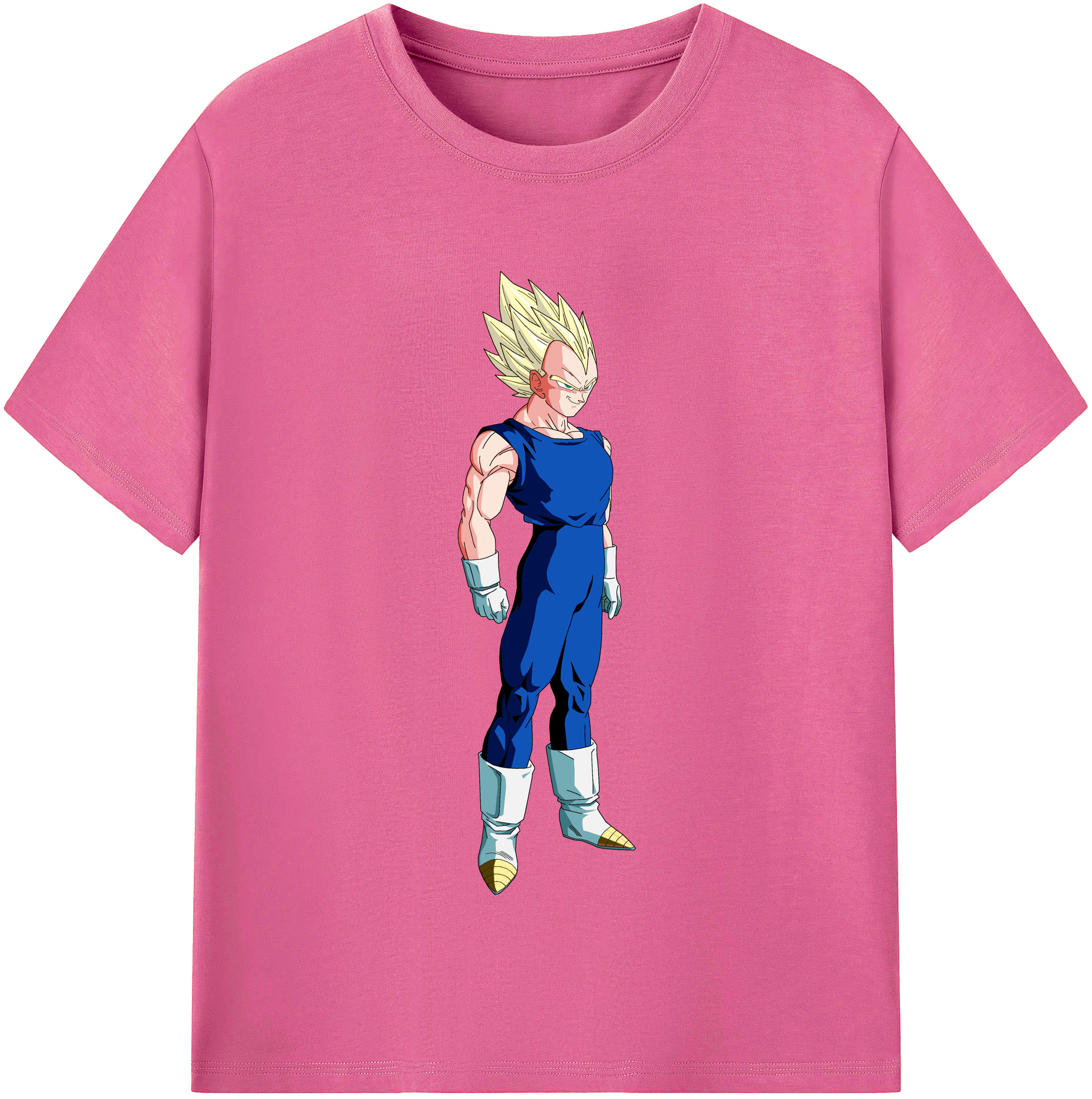 （画像用） ドラゴンボール ベジータ四世（Bejīta Yonsei）DRAGON BALL Vegeta IV レディースカジュアルプリントTシャツ（綿100％）