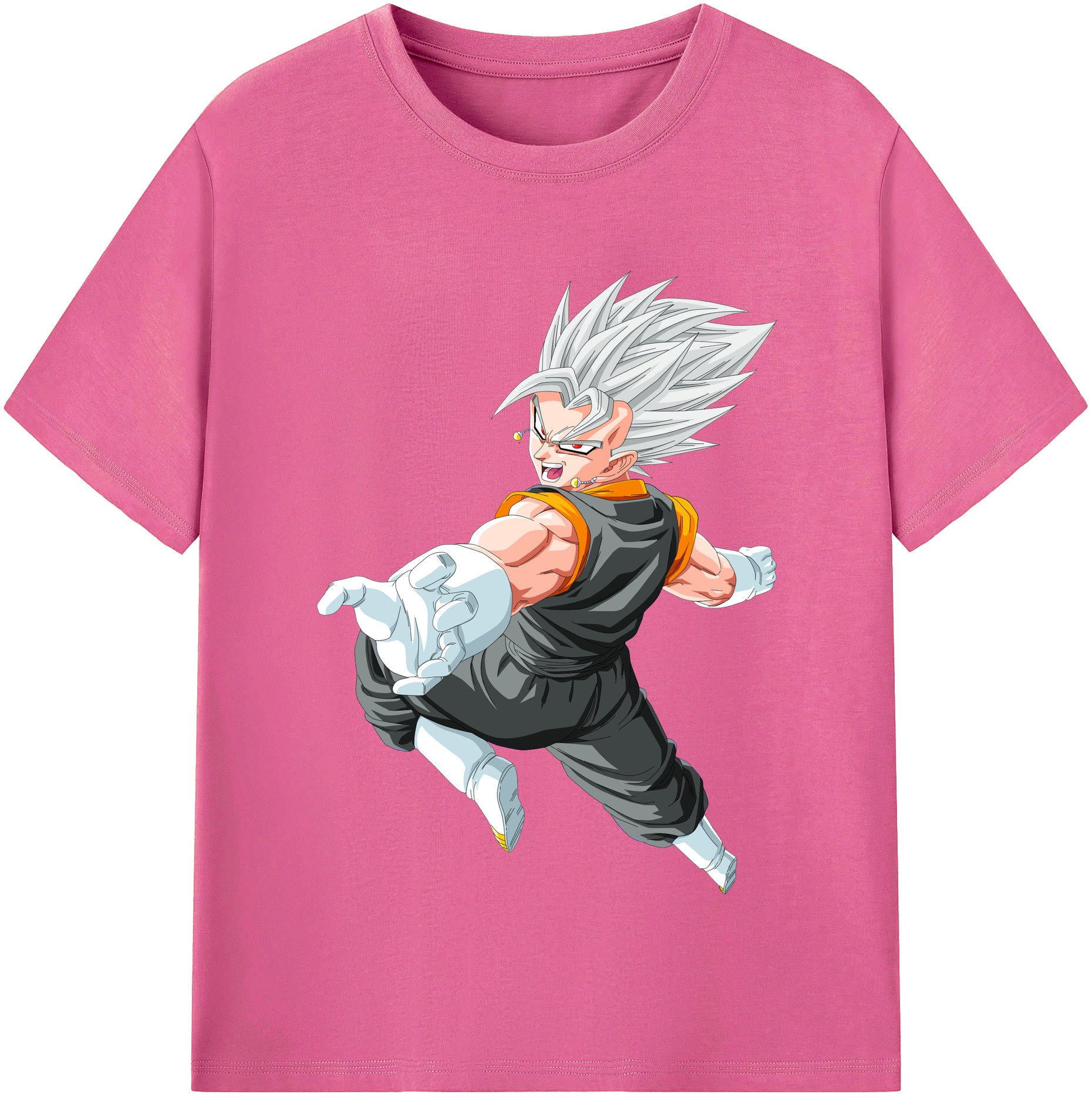 （画像用） ドラゴンボール ベジータ四世（Bejīta Yonsei）DRAGON BALL Vegeta IV レディースカジュアルプリントTシャツ（綿100％）