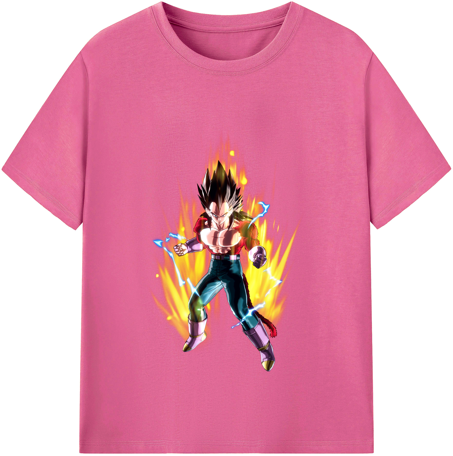 （画像用） ドラゴンボール ベジータ四世（Bejīta Yonsei）DRAGON BALL Vegeta IV レディースカジュアルプリントTシャツ（綿100％）