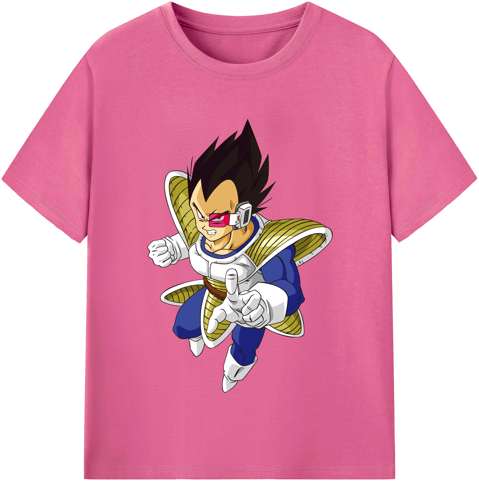 （画像用） ドラゴンボール ベジータ四世（Bejīta Yonsei）DRAGON BALL Vegeta IV レディースカジュアルプリントTシャツ（綿100％）
