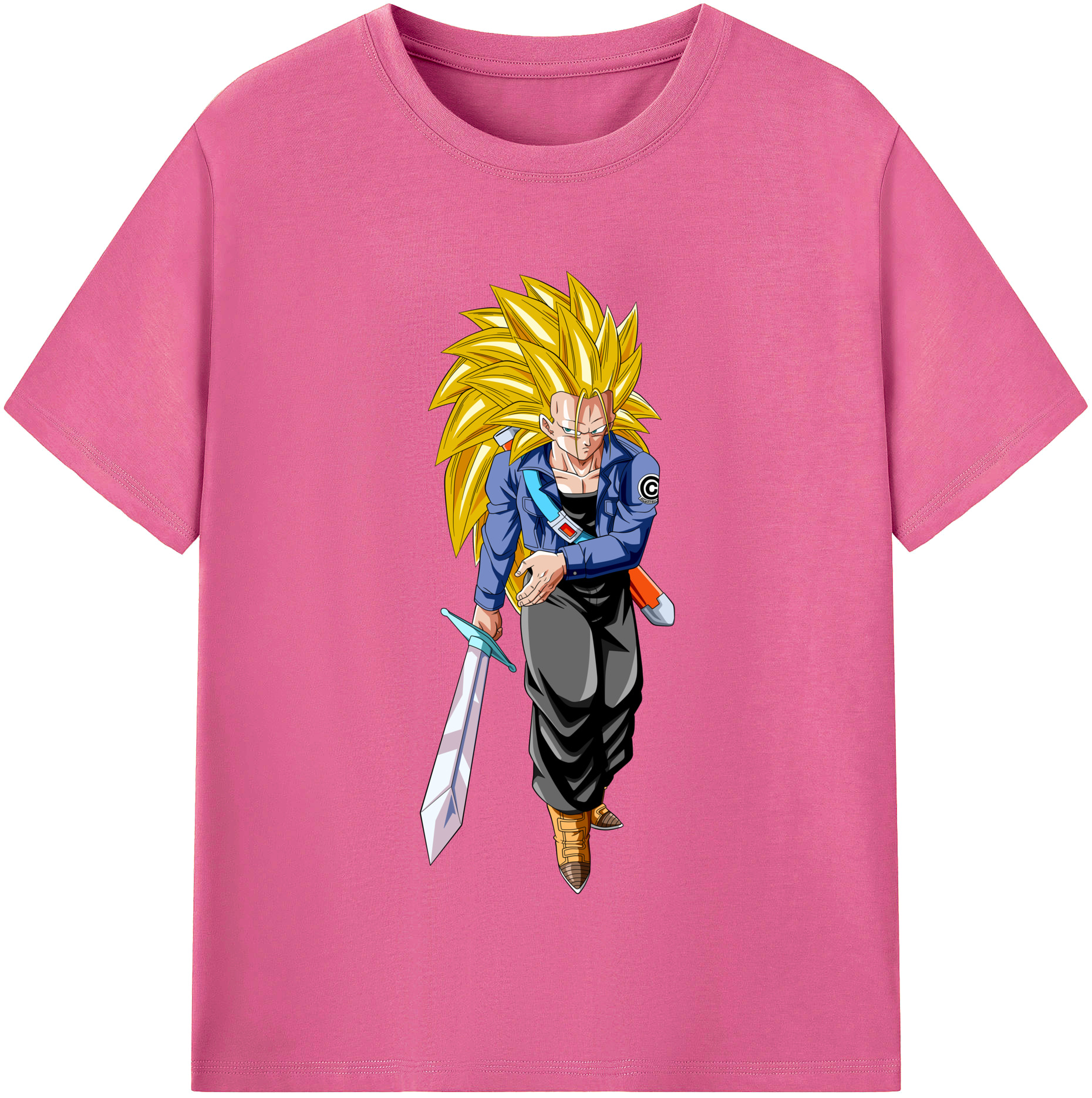 （画像用） ドラゴンボール トランクス（Torankusu）DRAGON BALL Trunks レディースカジュアルプリントTシャツ（綿100％）