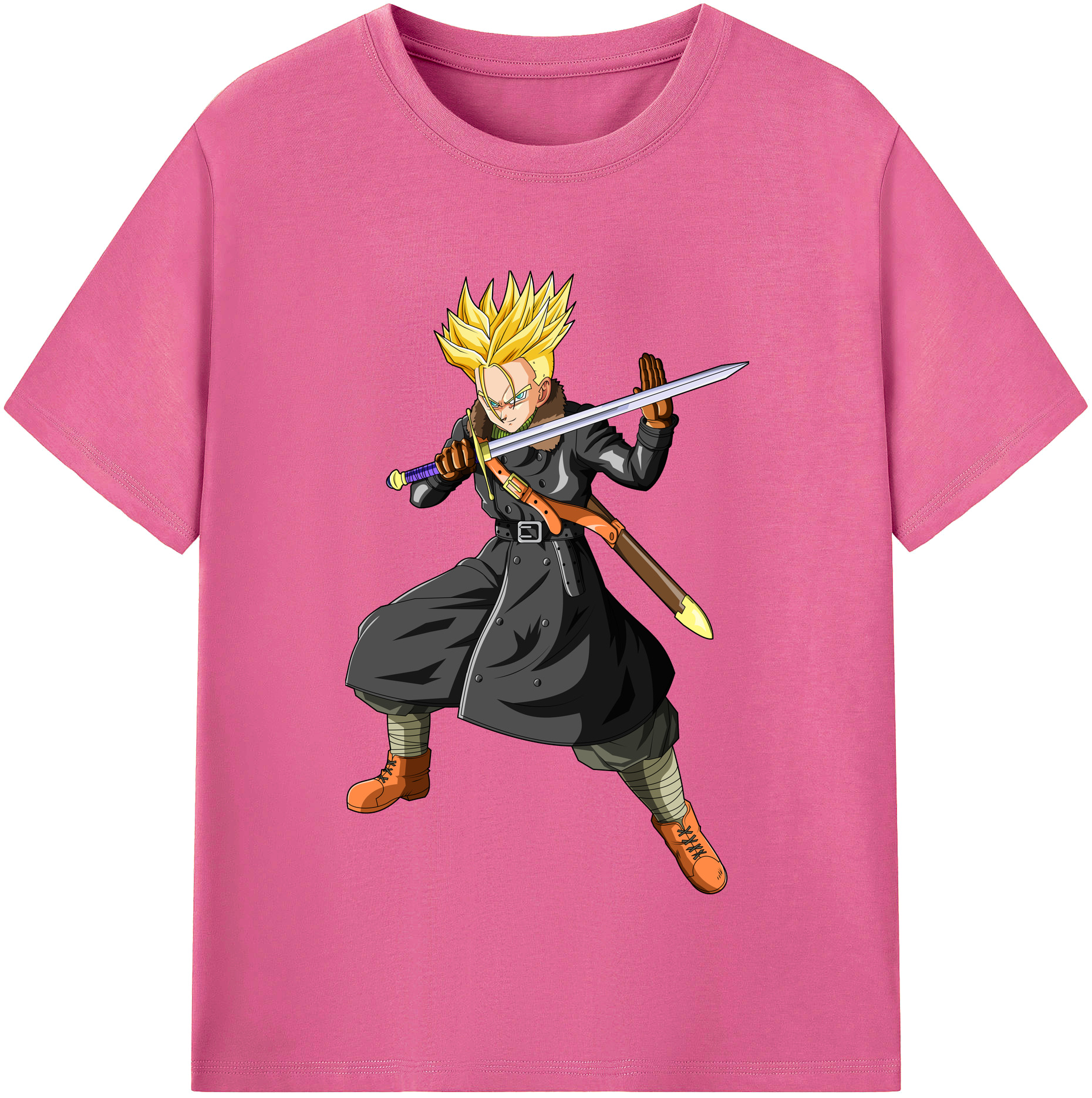 （画像用） ドラゴンボール トランクス（Torankusu）DRAGON BALL Trunks レディースカジュアルプリントTシャツ（綿100％）