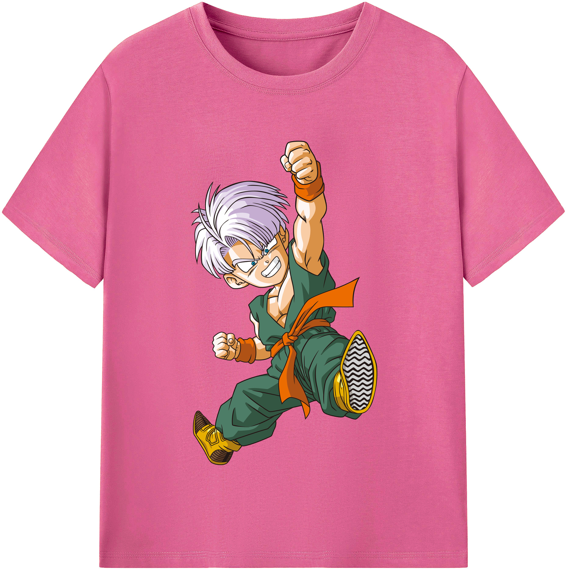 （画像用） ドラゴンボール トランクス（Torankusu）DRAGON BALL Trunks レディースカジュアルプリントTシャツ（綿100％）