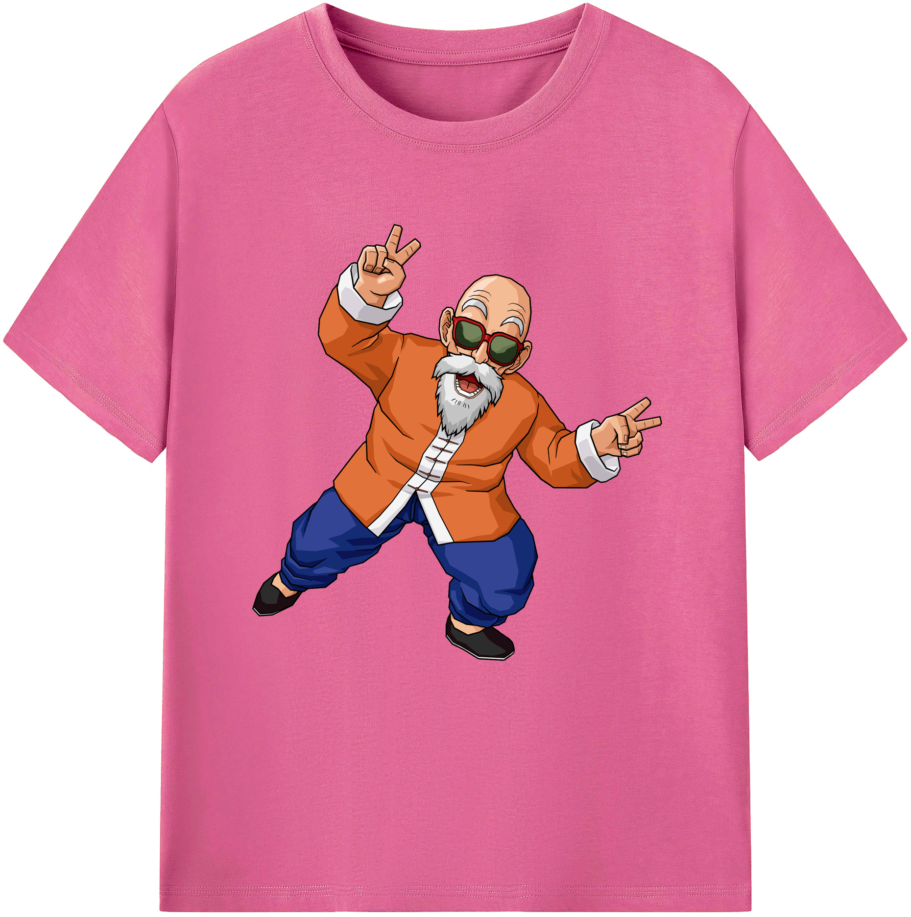 （画像用） ドラゴンボール 亀仙人（かめせんにん） DRAGON BALL Master Roshi Kame Sennin レディースカジュアルプリントTシャツ（綿100％）