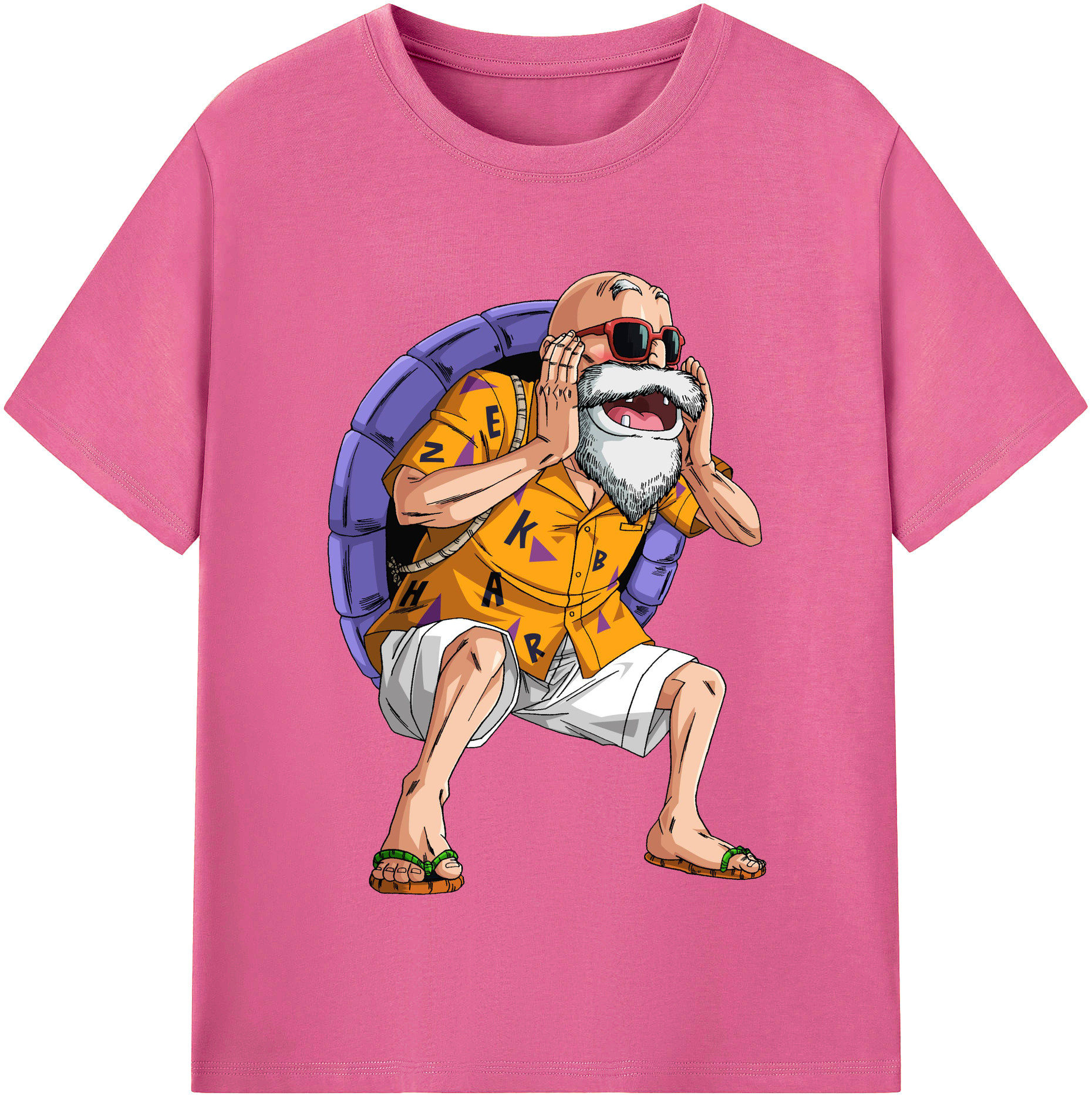 （画像用） ドラゴンボール 亀仙人（かめせんにん） DRAGON BALL Master Roshi Kame Sennin レディースカジュアルプリントTシャツ（綿100％）