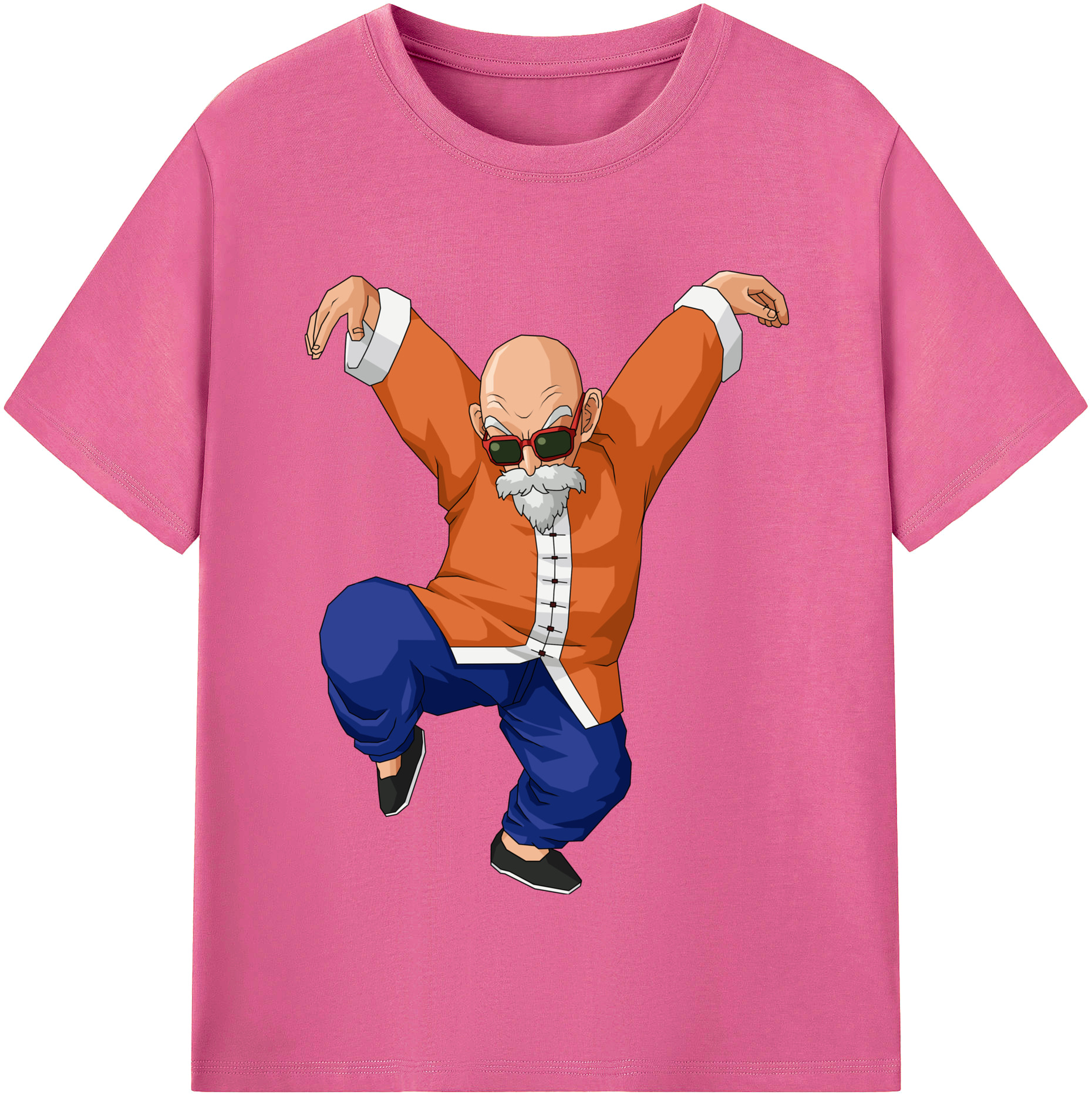 （画像用） ドラゴンボール 亀仙人（かめせんにん） DRAGON BALL Master Roshi Kame Sennin レディースカジュアルプリントTシャツ（綿100％）