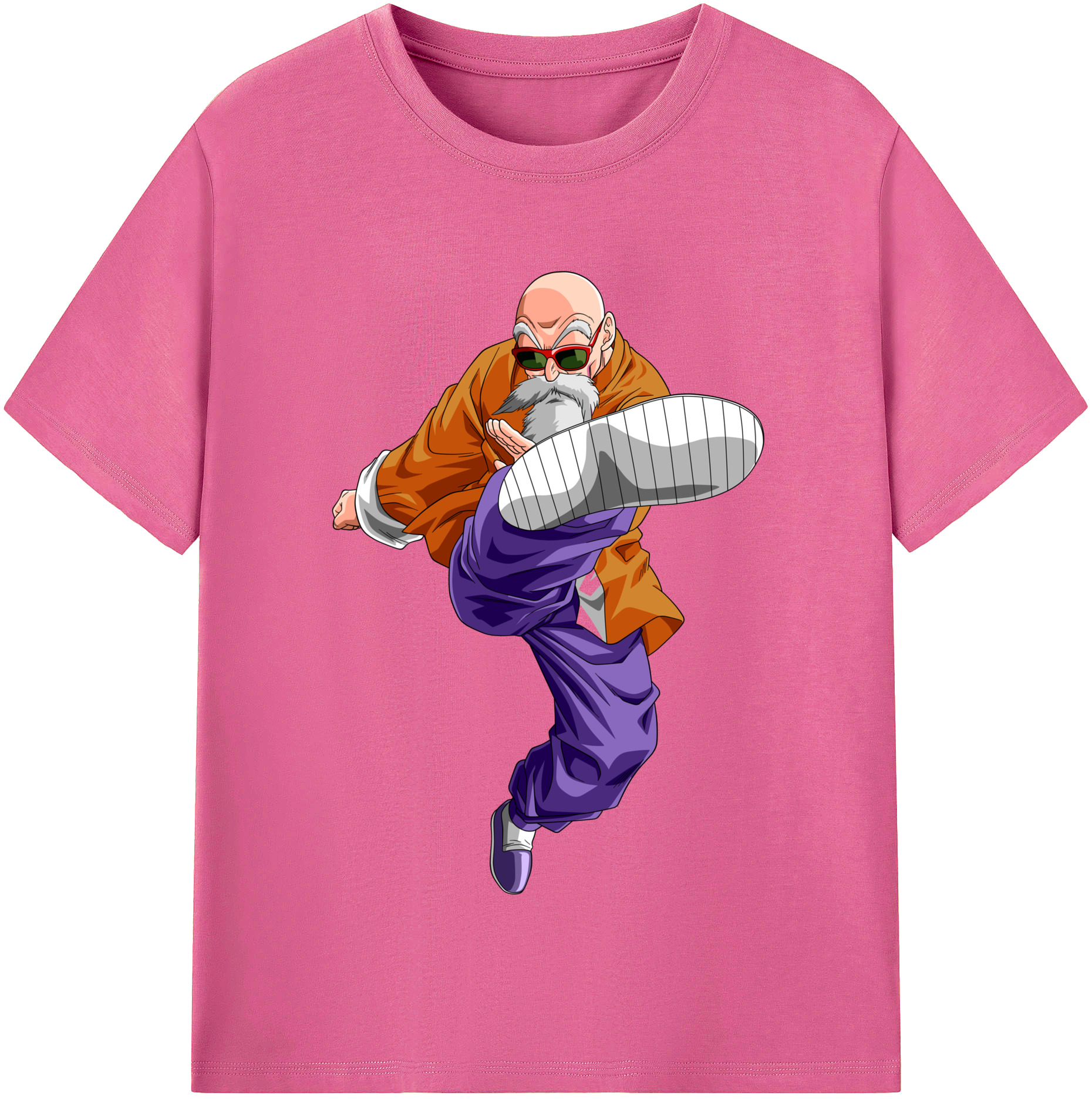 （画像用） ドラゴンボール 亀仙人（かめせんにん） DRAGON BALL Master Roshi Kame Sennin レディースカジュアルプリントTシャツ（綿100％）