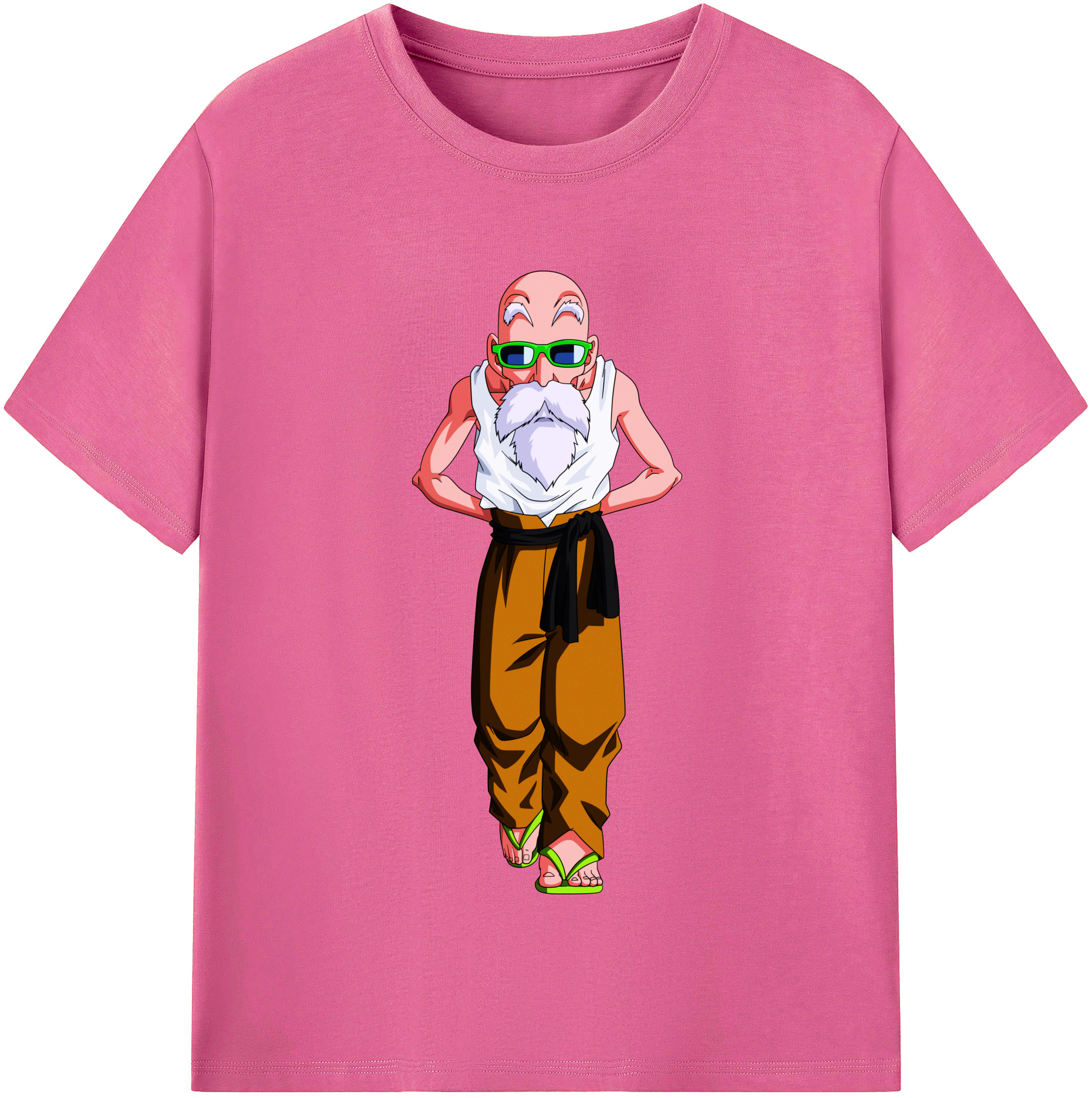 （画像用） ドラゴンボール 亀仙人（かめせんにん） DRAGON BALL Master Roshi Kame Sennin レディースカジュアルプリントTシャツ（綿100％）
