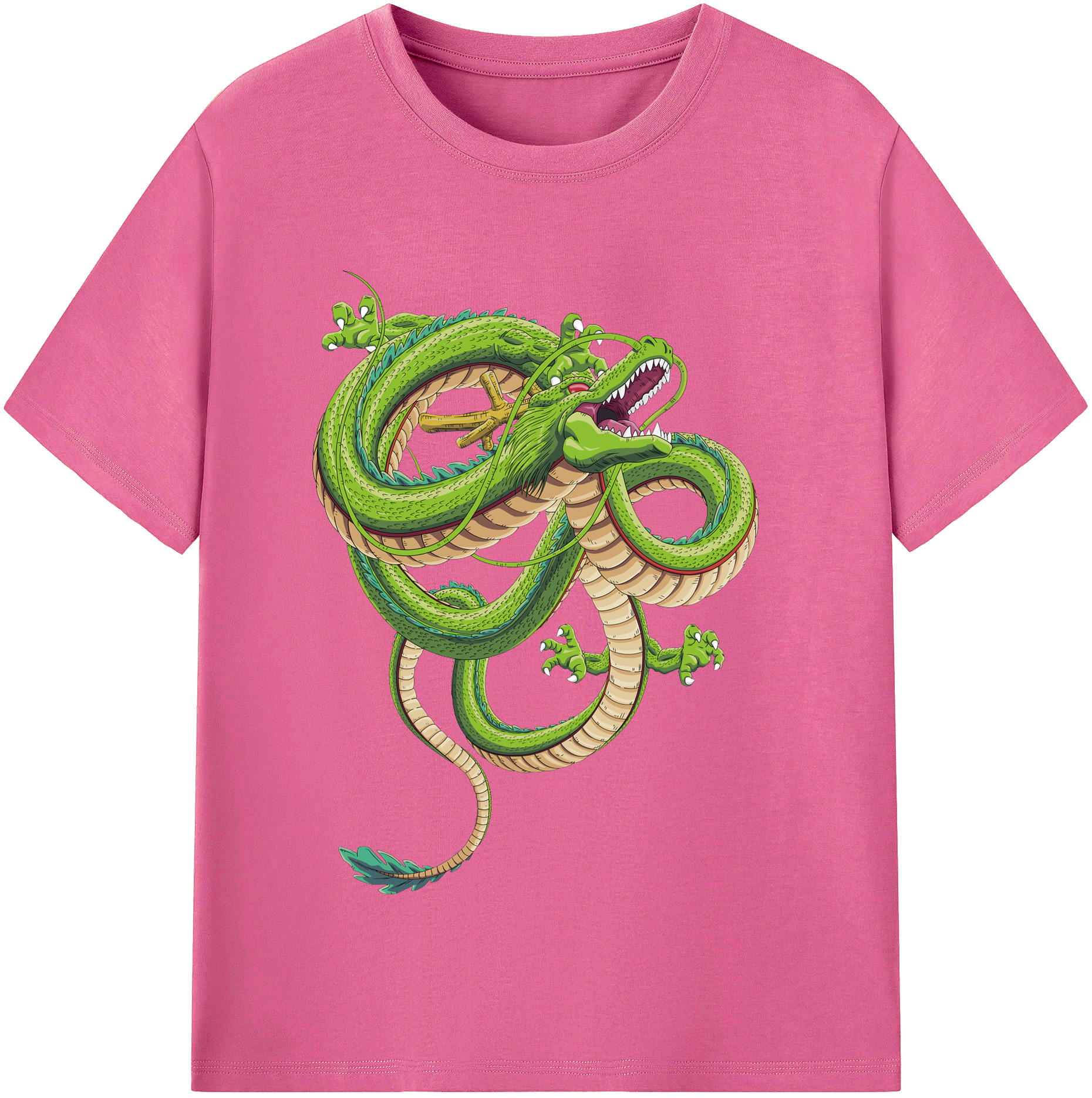 （画像用） ドラゴンボール 神龍 シェンロン DRAGON BALL Shenron レディースカジュアルプリントTシャツ（綿100％）