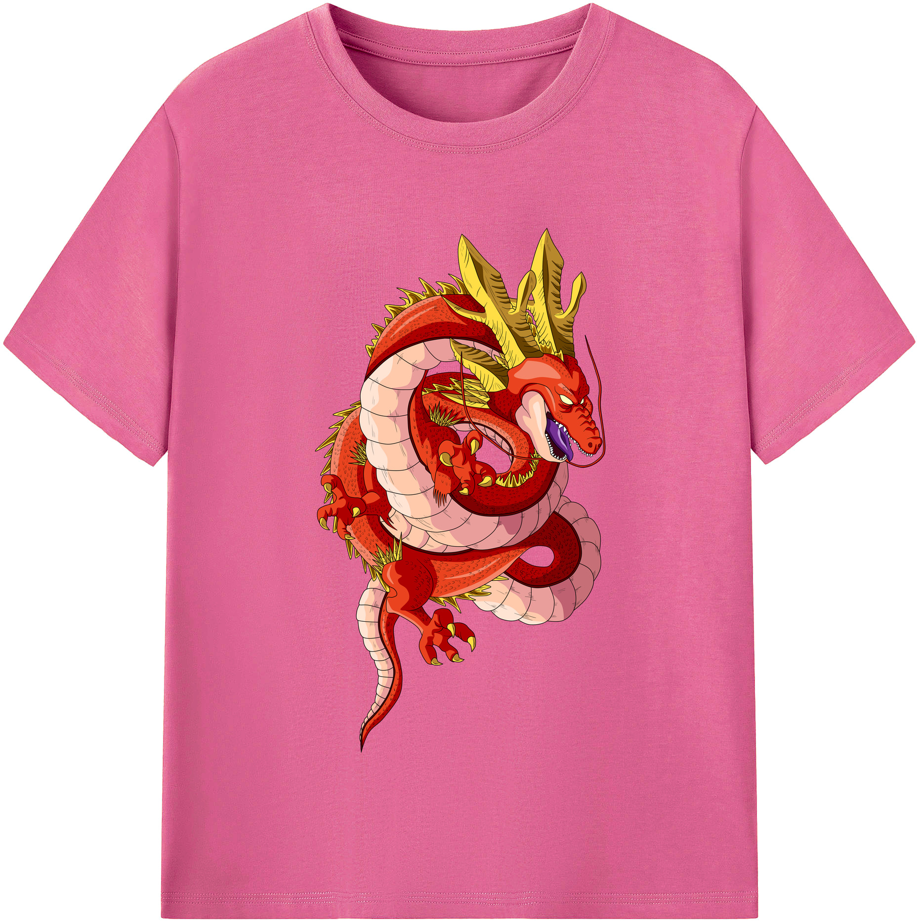 （画像用） ドラゴンボール 神龍 シェンロン DRAGON BALL Shenron レディースカジュアルプリントTシャツ（綿100％）