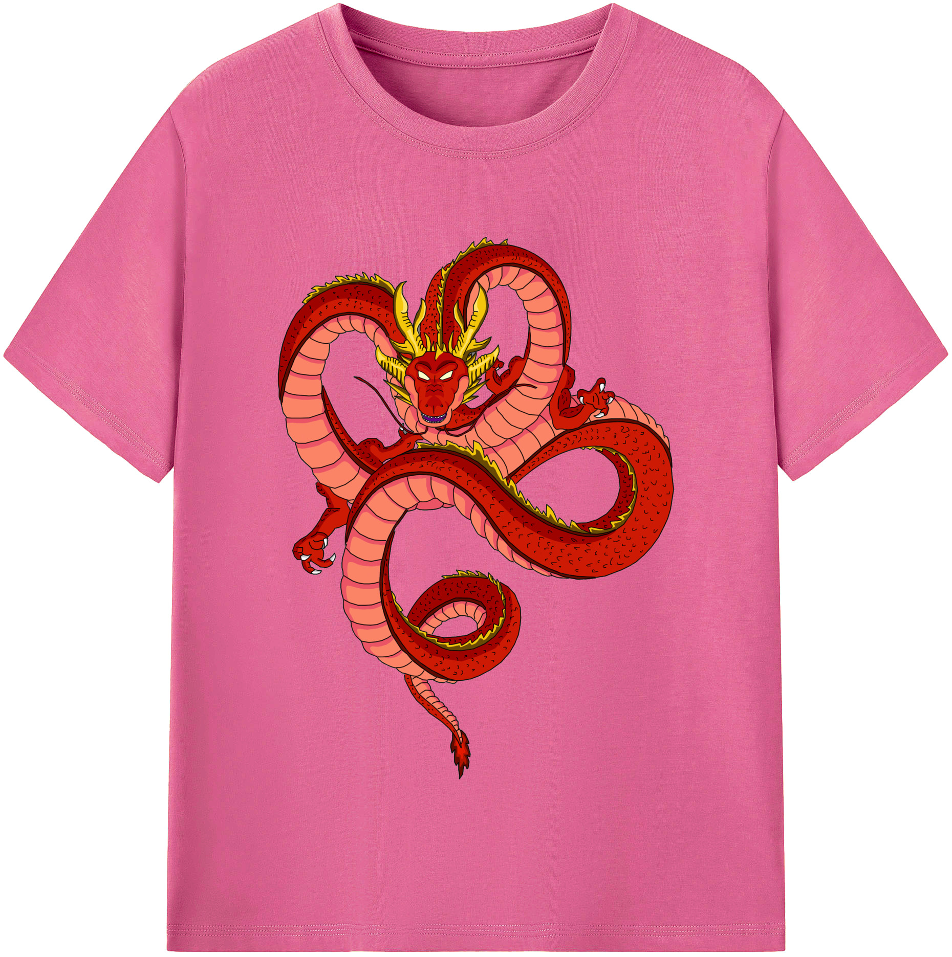 （画像用） ドラゴンボール 神龍 シェンロン DRAGON BALL Shenron レディースカジュアルプリントTシャツ（綿100％）