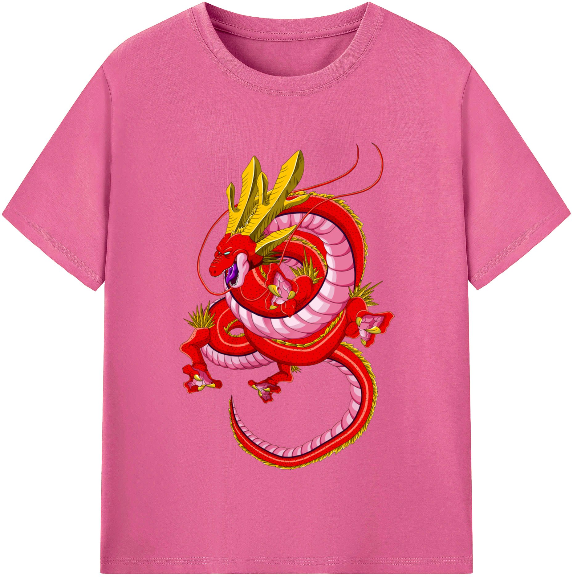 （画像用） ドラゴンボール 神龍 シェンロン DRAGON BALL Shenron レディースカジュアルプリントTシャツ（綿100％）