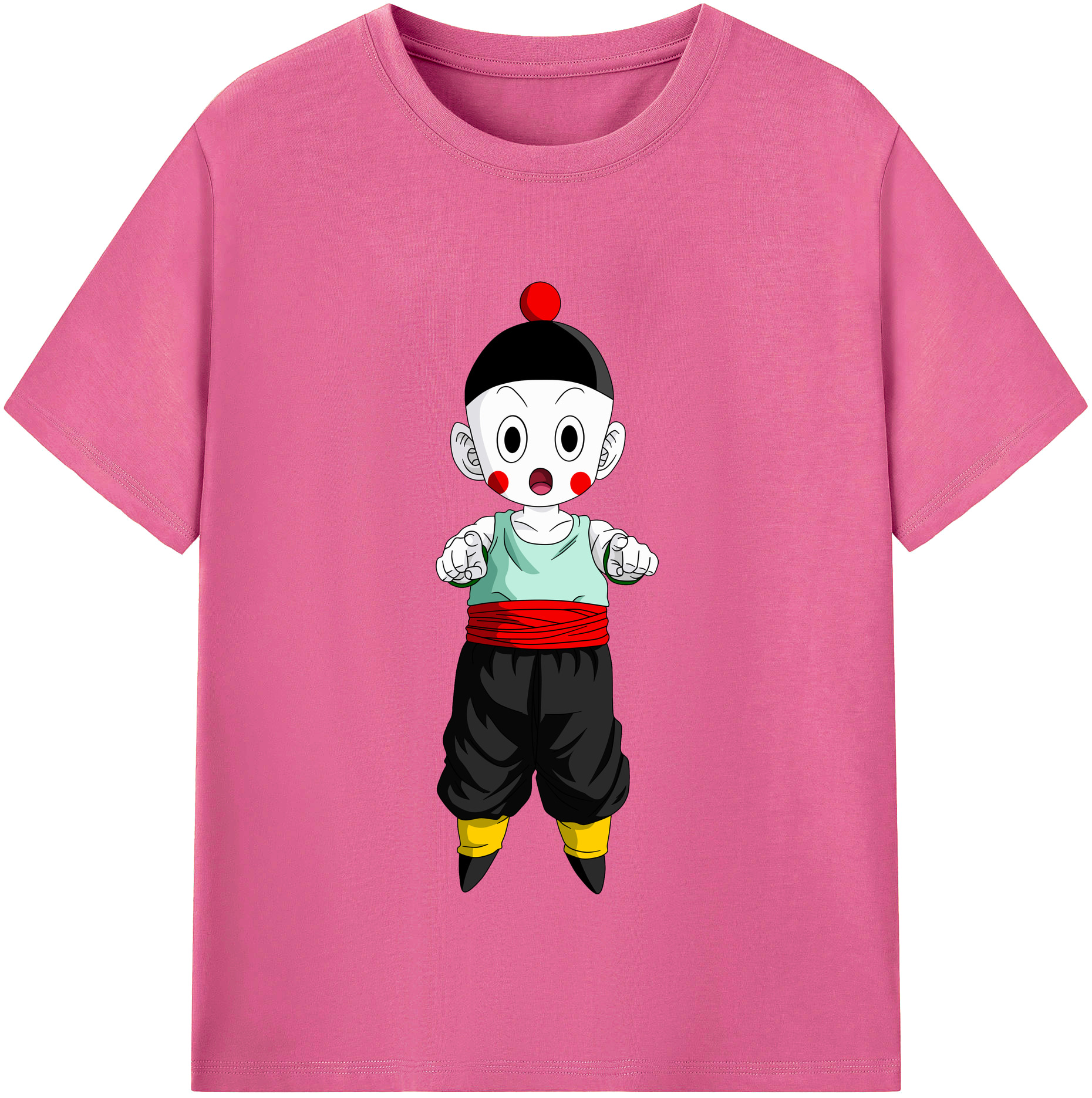 （画像用） ドラゴンボール 餃子（チャオズ）DRAGON BALL Chaoz レディースカジュアルプリントTシャツ（綿100％）