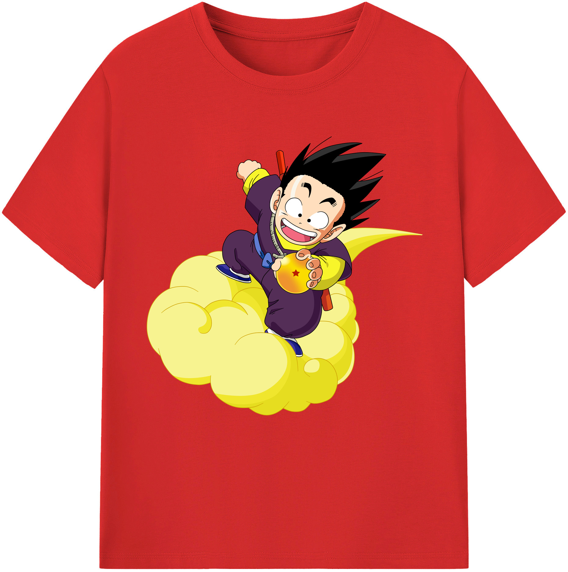 （画像用） ドラゴンボール 孫悟空（そん ごくう）Son Goku カカロット DRAGON BALL Kakarotto レディースカジュアルプリントTシャツ（綿100％）