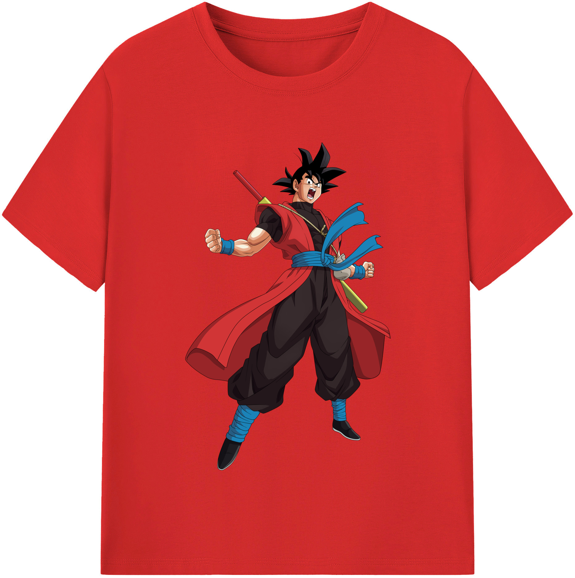 （画像用） ドラゴンボール 孫悟空（そん ごくう）Son Goku カカロット DRAGON BALL Kakarotto レディースカジュアルプリントTシャツ（綿100％）