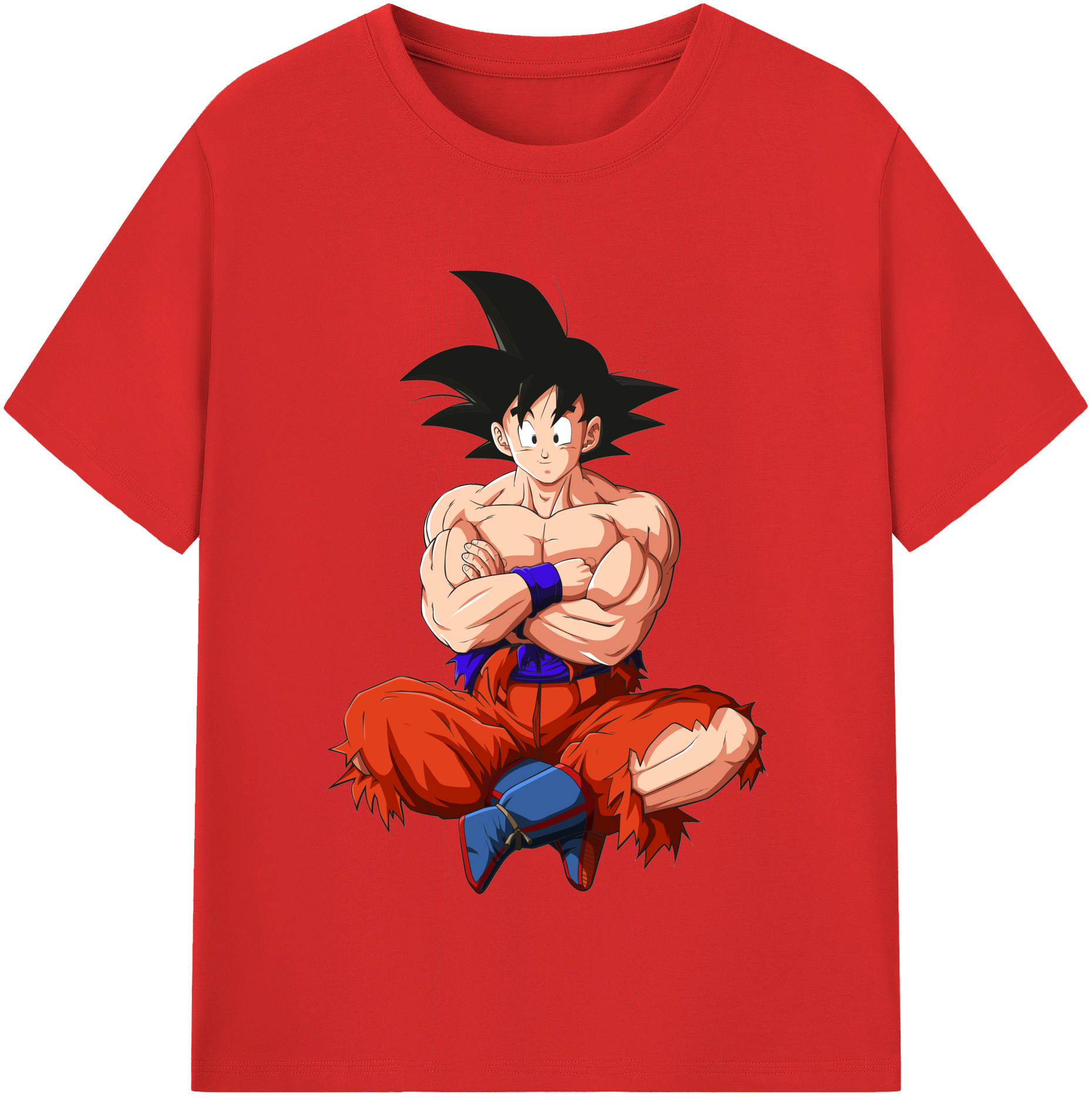 （画像用） ドラゴンボール 孫悟空（そん ごくう）Son Goku カカロット DRAGON BALL Kakarotto レディースカジュアルプリントTシャツ（綿100％）