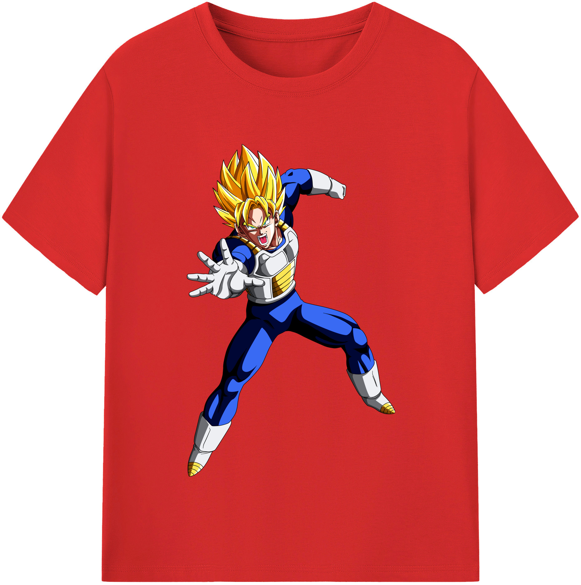 （画像用） ドラゴンボール ベジータ四世（Bejīta Yonsei）DRAGON BALL Vegeta IV レディースカジュアルプリントTシャツ（綿100％）