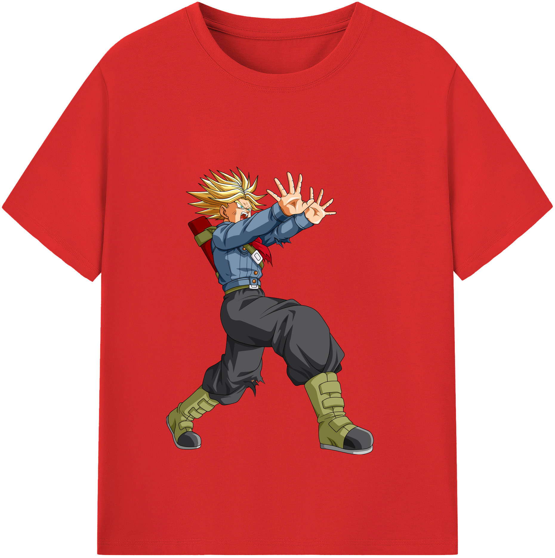 （画像用） ドラゴンボール トランクス（Torankusu）DRAGON BALL Trunks レディースカジュアルプリントTシャツ（綿100％）