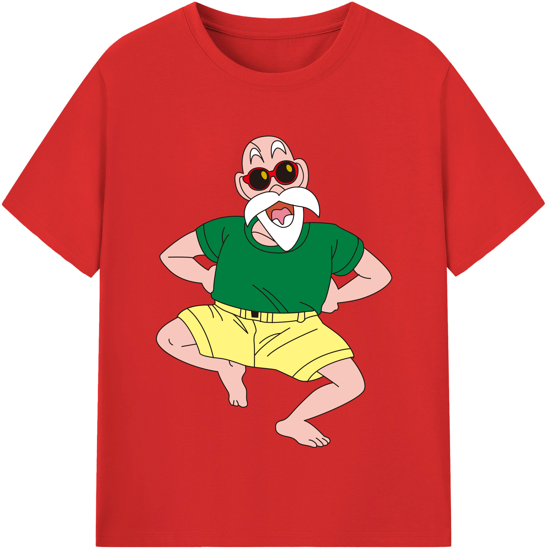 （画像用） ドラゴンボール 亀仙人（かめせんにん） DRAGON BALL Master Roshi Kame Sennin レディースカジュアルプリントTシャツ（綿100％）