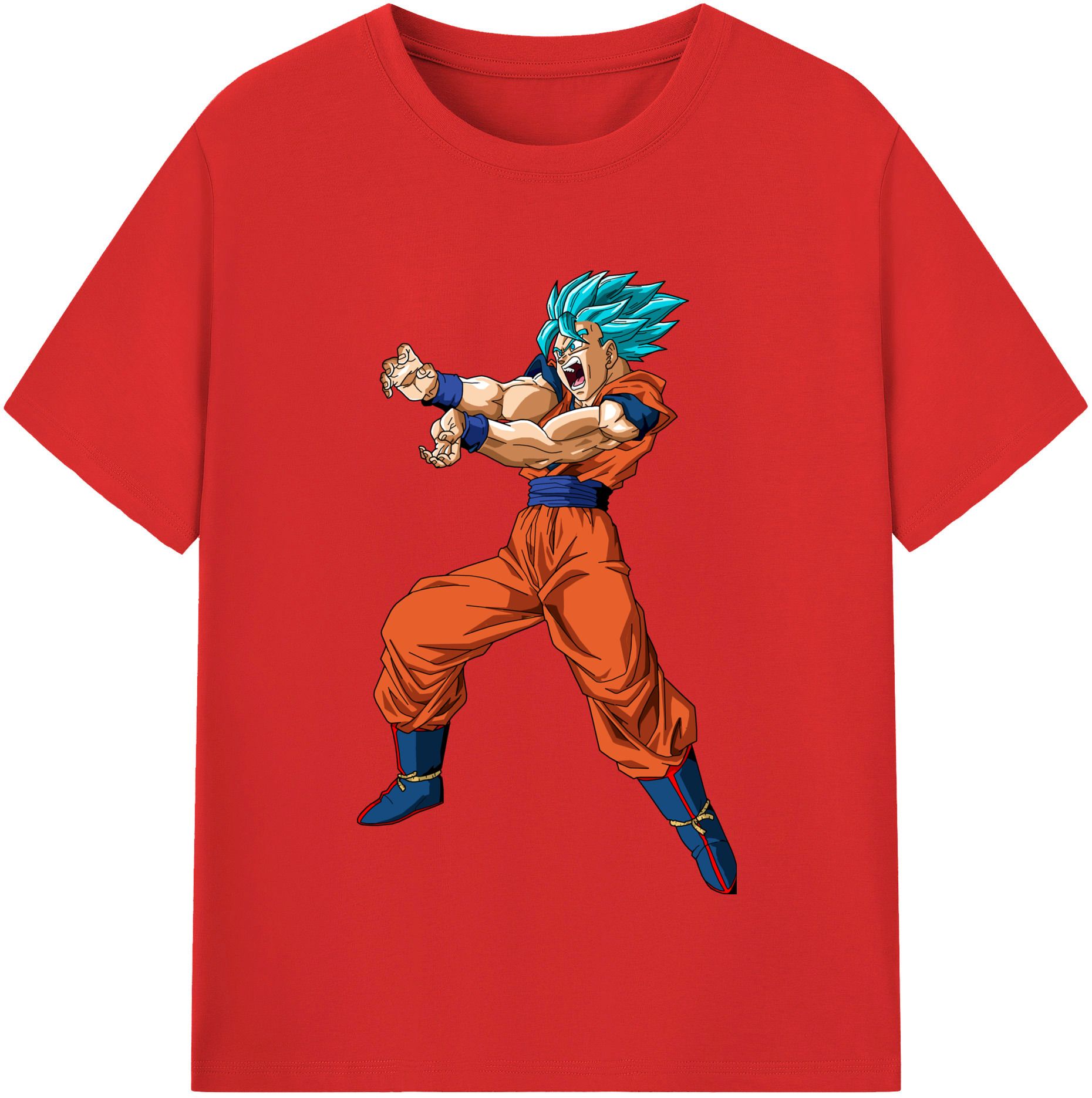 （画像用） ドラゴンボール 孫悟空（そん ごくう）Son Goku カカロット DRAGON BALL Kakarotto レディースカジュアルプリントTシャツ（綿100％）