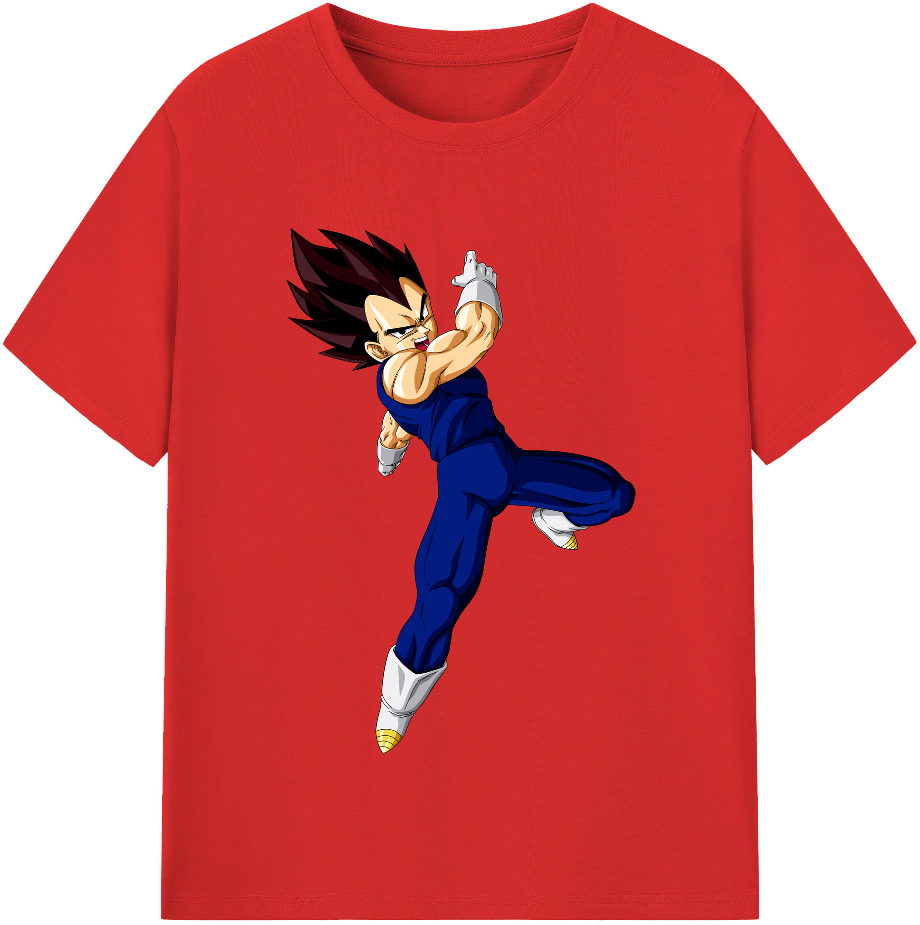 （画像用） ドラゴンボール ベジータ四世（Bejīta Yonsei）DRAGON BALL Vegeta IV レディースカジュアルプリントTシャツ（綿100％）