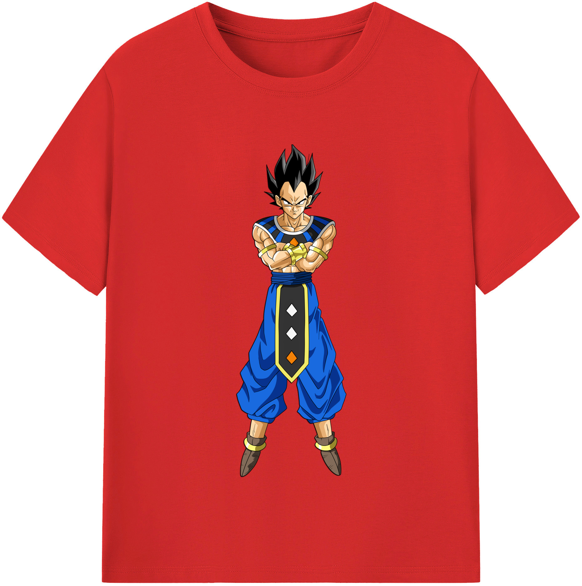 （画像用） ドラゴンボール ベジータ四世（Bejīta Yonsei）DRAGON BALL Vegeta IV レディースカジュアルプリントTシャツ（綿100％）