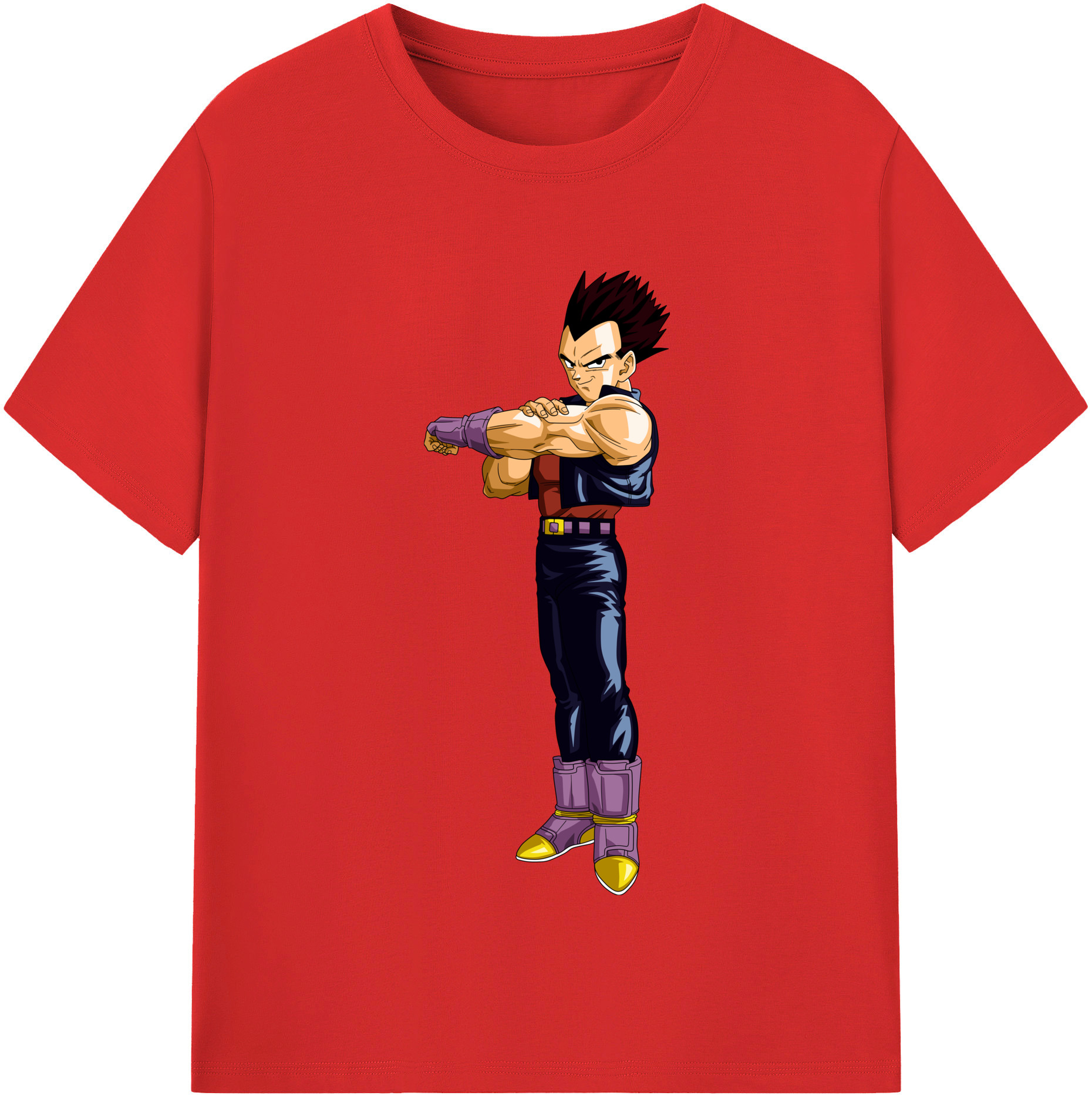 （画像用） ドラゴンボール ベジータ四世（Bejīta Yonsei）DRAGON BALL Vegeta IV レディースカジュアルプリントTシャツ（綿100％）