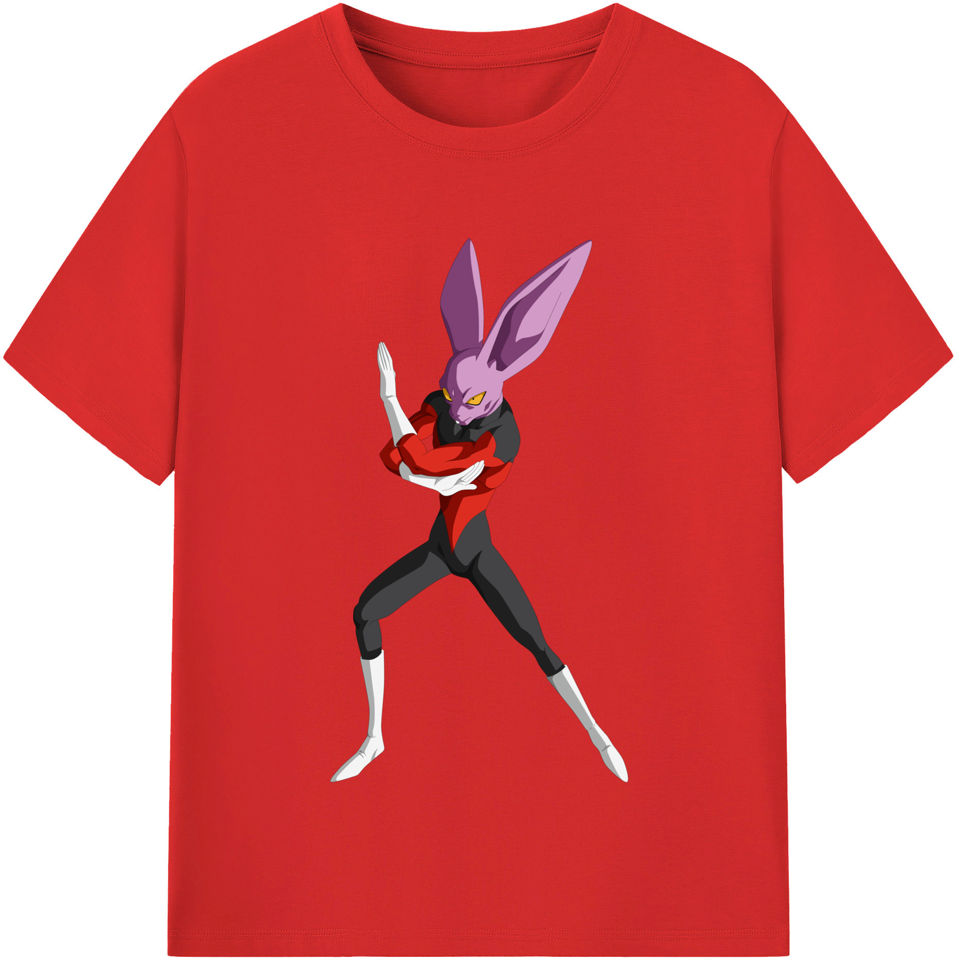 （画像用） ドラゴンボール ビルス 破壊神ビルス DRAGON BALL Beerus Birusu レディースカジュアルプリントTシャツ（綿100％）