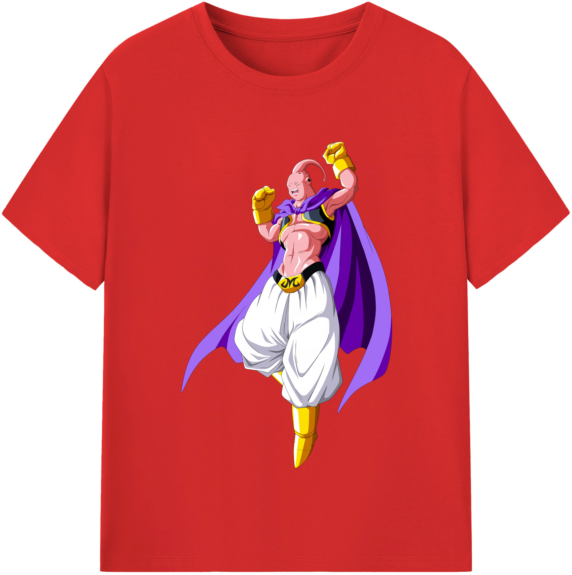 （画像用） ドラゴンボール 魔人ブウ DRAGON BALL Majin Buu レディースカジュアルプリントTシャツ（綿100％）