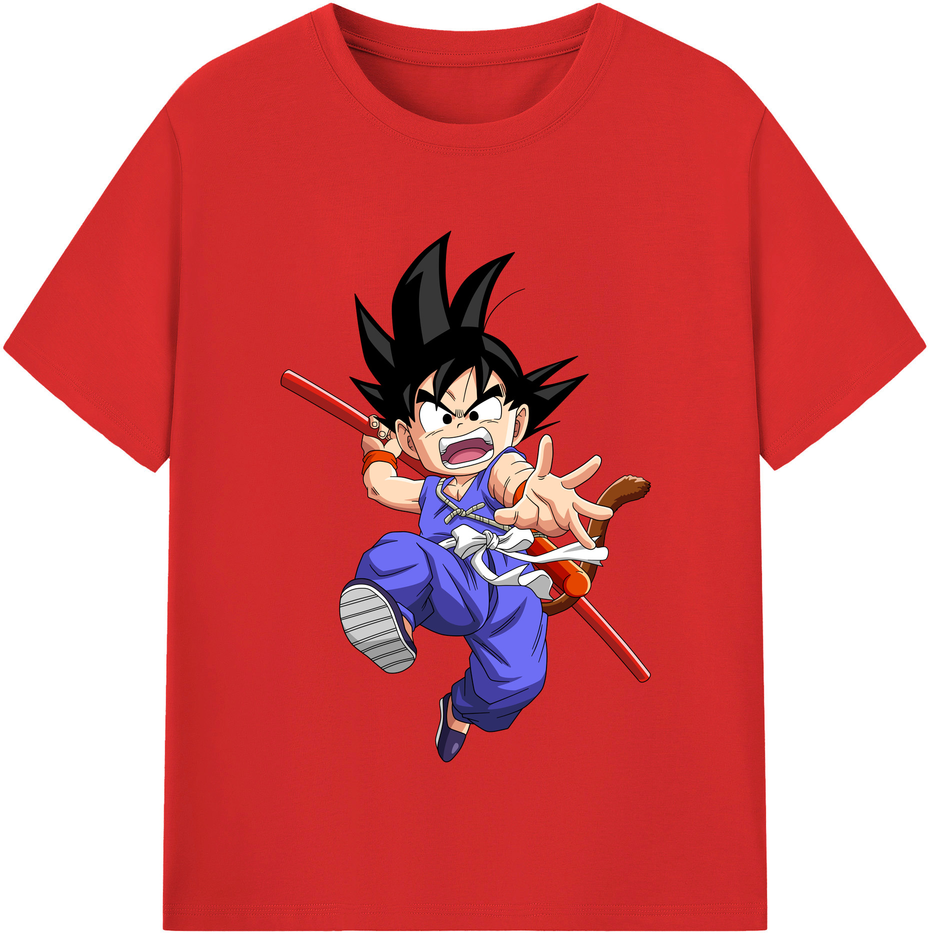 （画像用） ドラゴンボール 孫悟空（そん ごくう）Son Goku カカロット DRAGON BALL Kakarotto レディースカジュアルプリントTシャツ（綿100％）