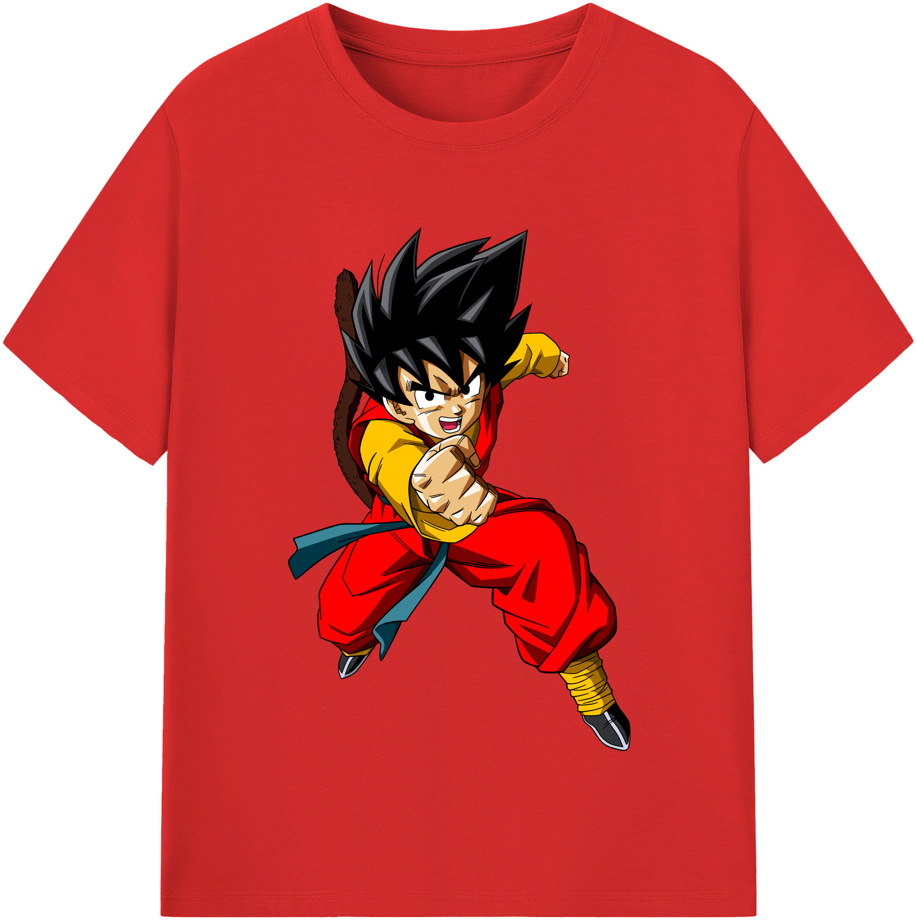 （画像用） ドラゴンボール 孫悟空（そん ごくう）Son Goku カカロット DRAGON BALL Kakarotto レディースカジュアルプリントTシャツ（綿100％）