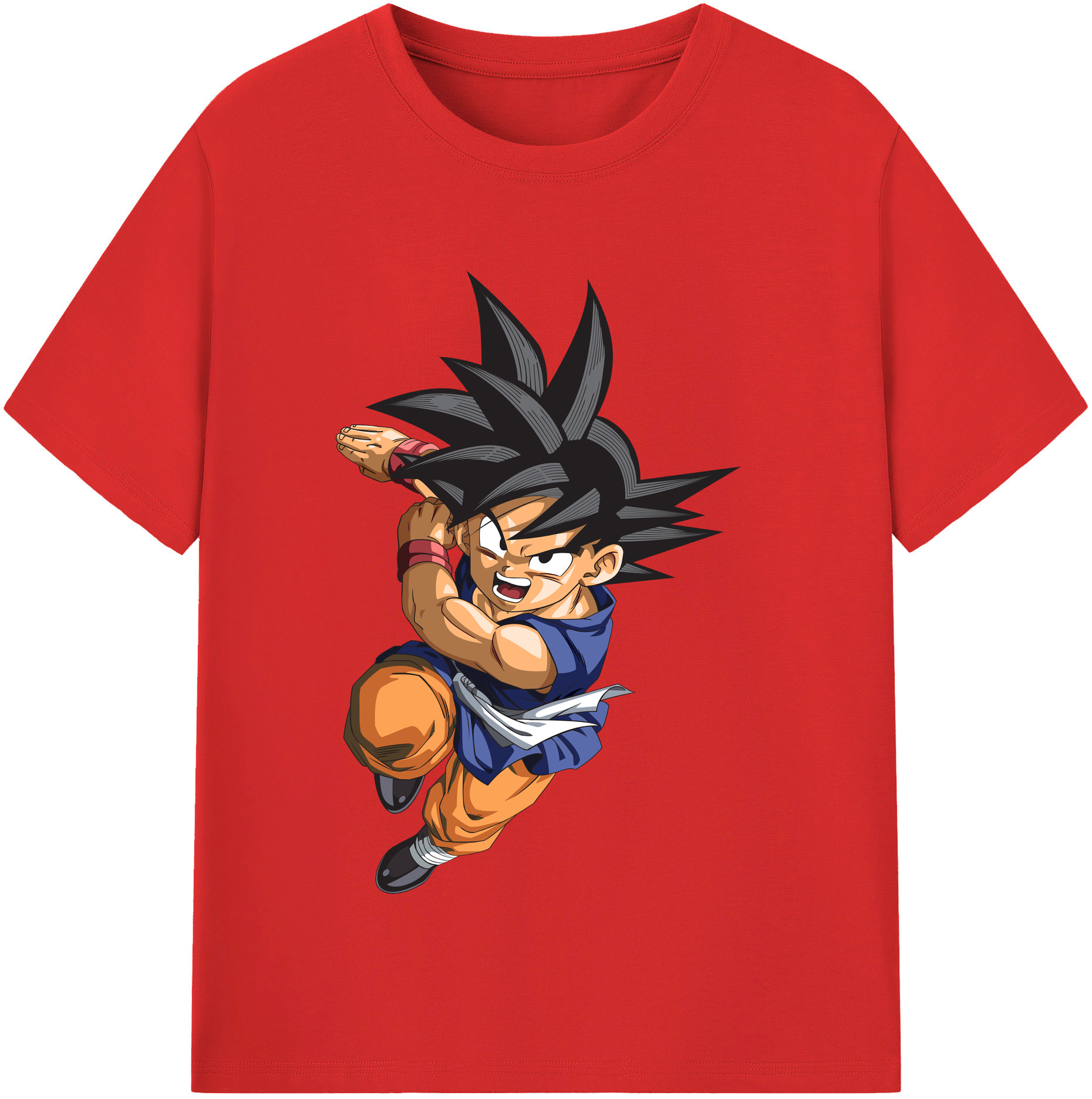 （画像用） ドラゴンボール 孫悟空（そん ごくう）Son Goku カカロット DRAGON BALL Kakarotto レディースカジュアルプリントTシャツ（綿100％）