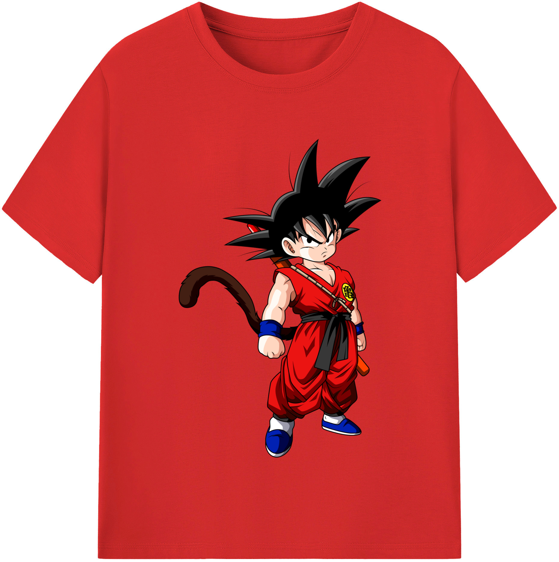 （画像用） ドラゴンボール 孫悟空（そん ごくう）Son Goku カカロット DRAGON BALL Kakarotto レディースカジュアルプリントTシャツ（綿100％）