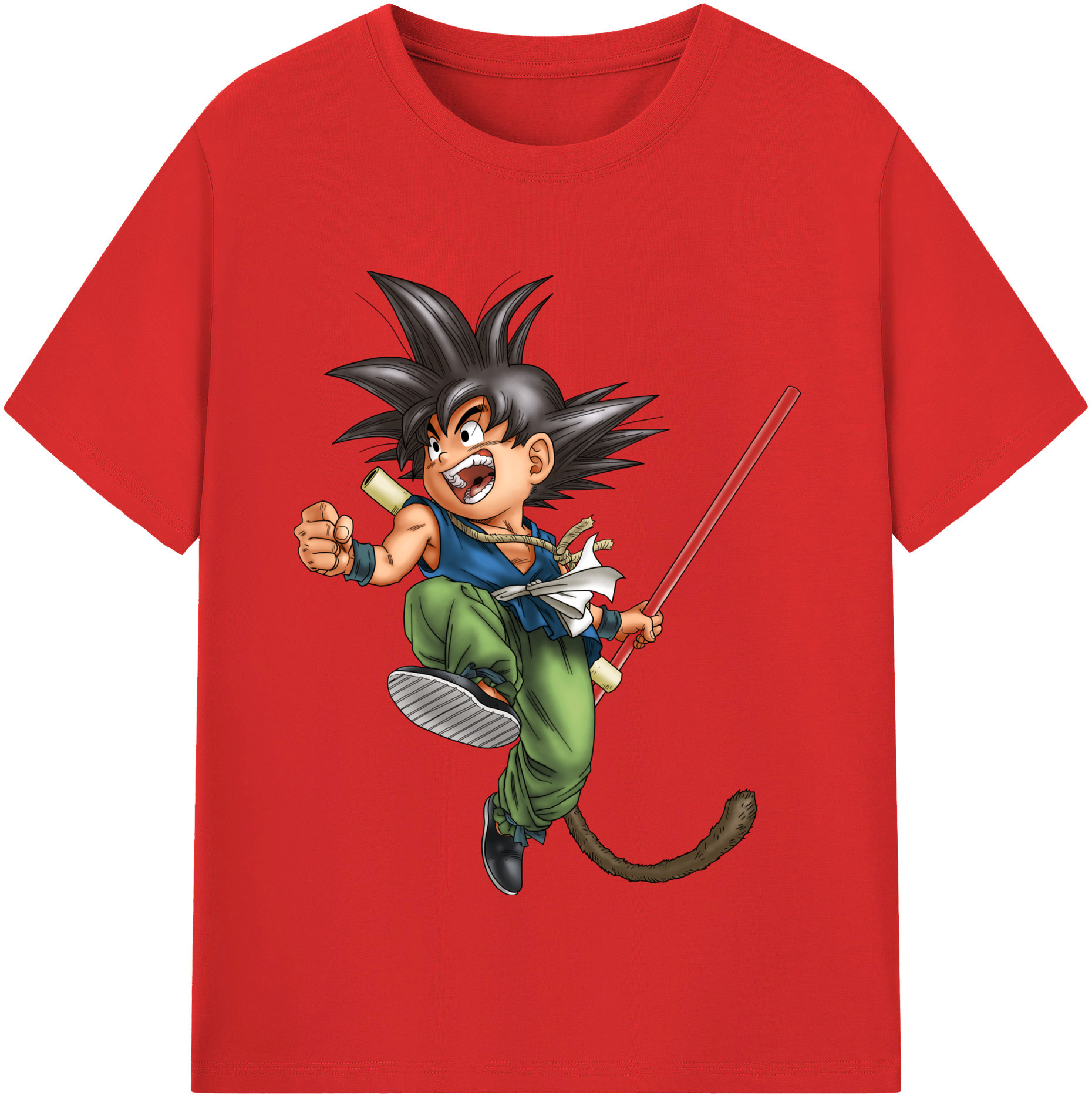 （画像用） ドラゴンボール 孫悟空（そん ごくう）Son Goku カカロット DRAGON BALL Kakarotto レディースカジュアルプリントTシャツ（綿100％）