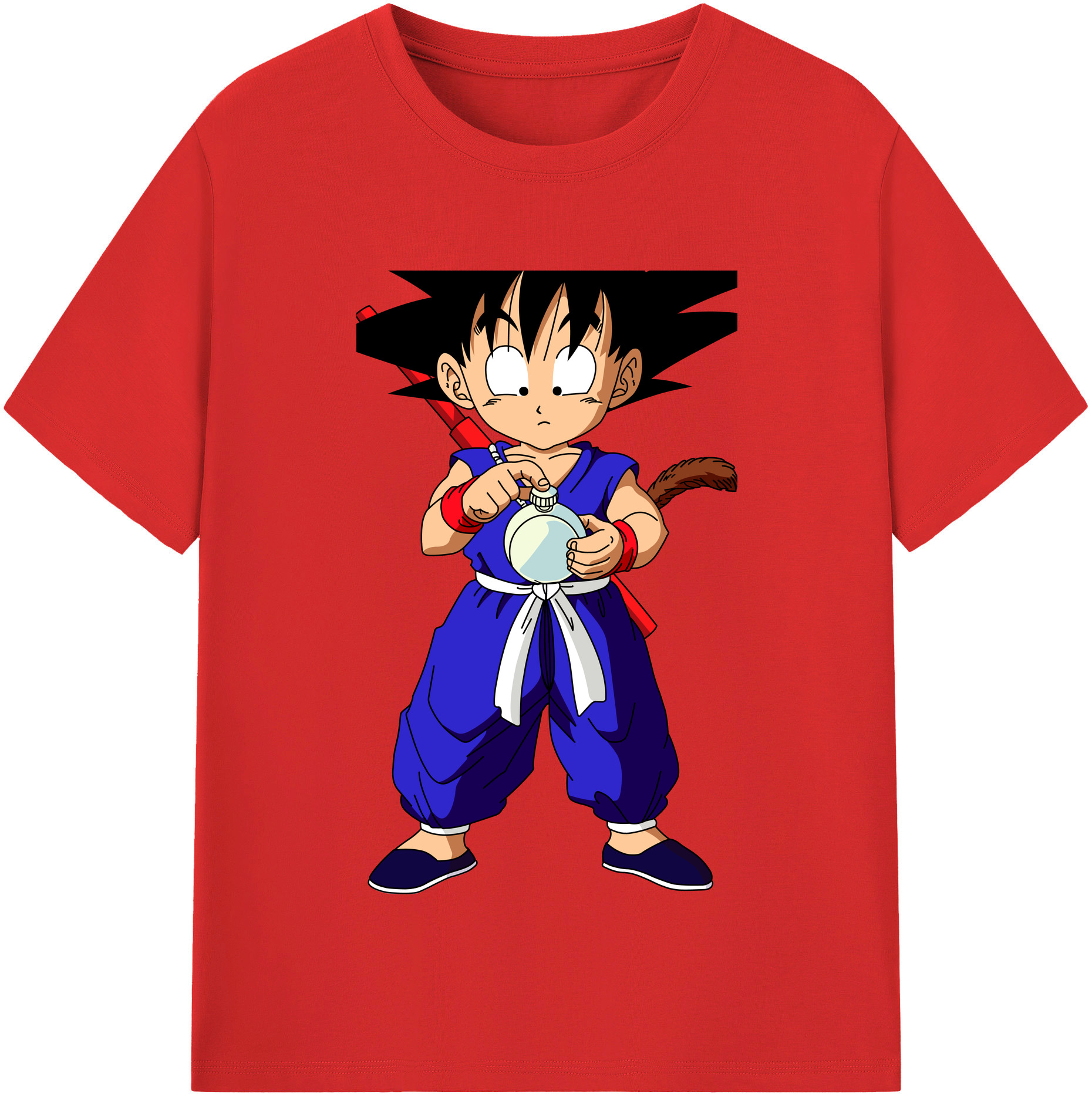 （画像用） ドラゴンボール 孫悟空（そん ごくう）Son Goku カカロット DRAGON BALL Kakarotto レディースカジュアルプリントTシャツ（綿100％）