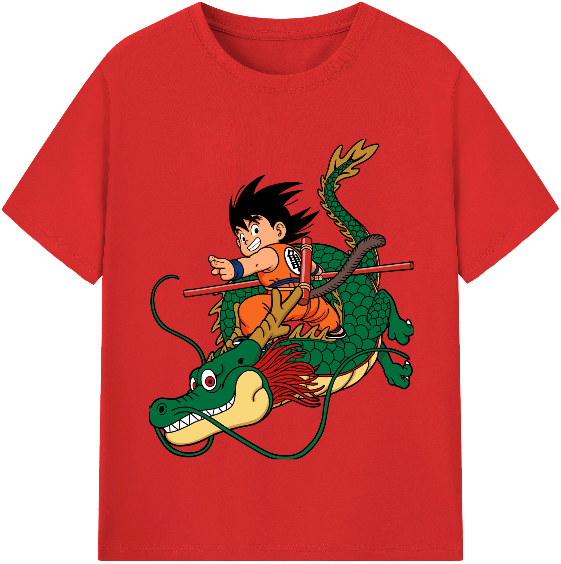 （画像用） ドラゴンボール 孫悟空（そん ごくう）Son Goku カカロット DRAGON BALL Kakarotto レディースカジュアルプリントTシャツ（綿100％）