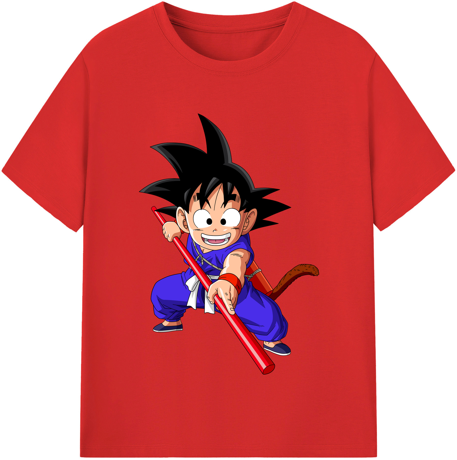 （画像用） ドラゴンボール 孫悟空（そん ごくう）Son Goku カカロット DRAGON BALL Kakarotto レディースカジュアルプリントTシャツ（綿100％）