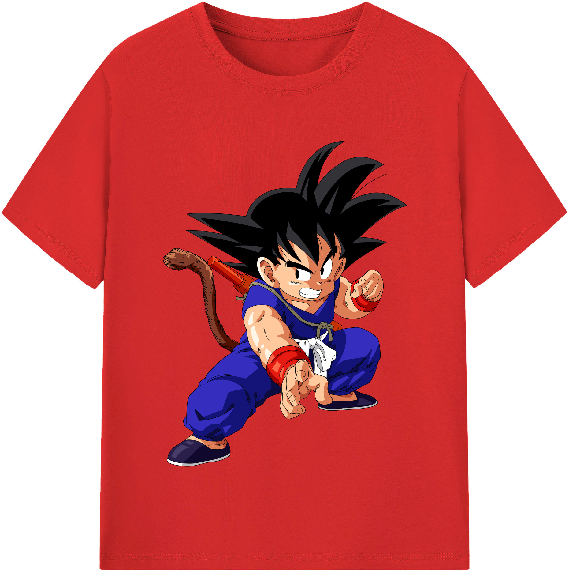 （画像用） ドラゴンボール 孫悟空（そん ごくう）Son Goku カカロット DRAGON BALL Kakarotto レディースカジュアルプリントTシャツ（綿100％）