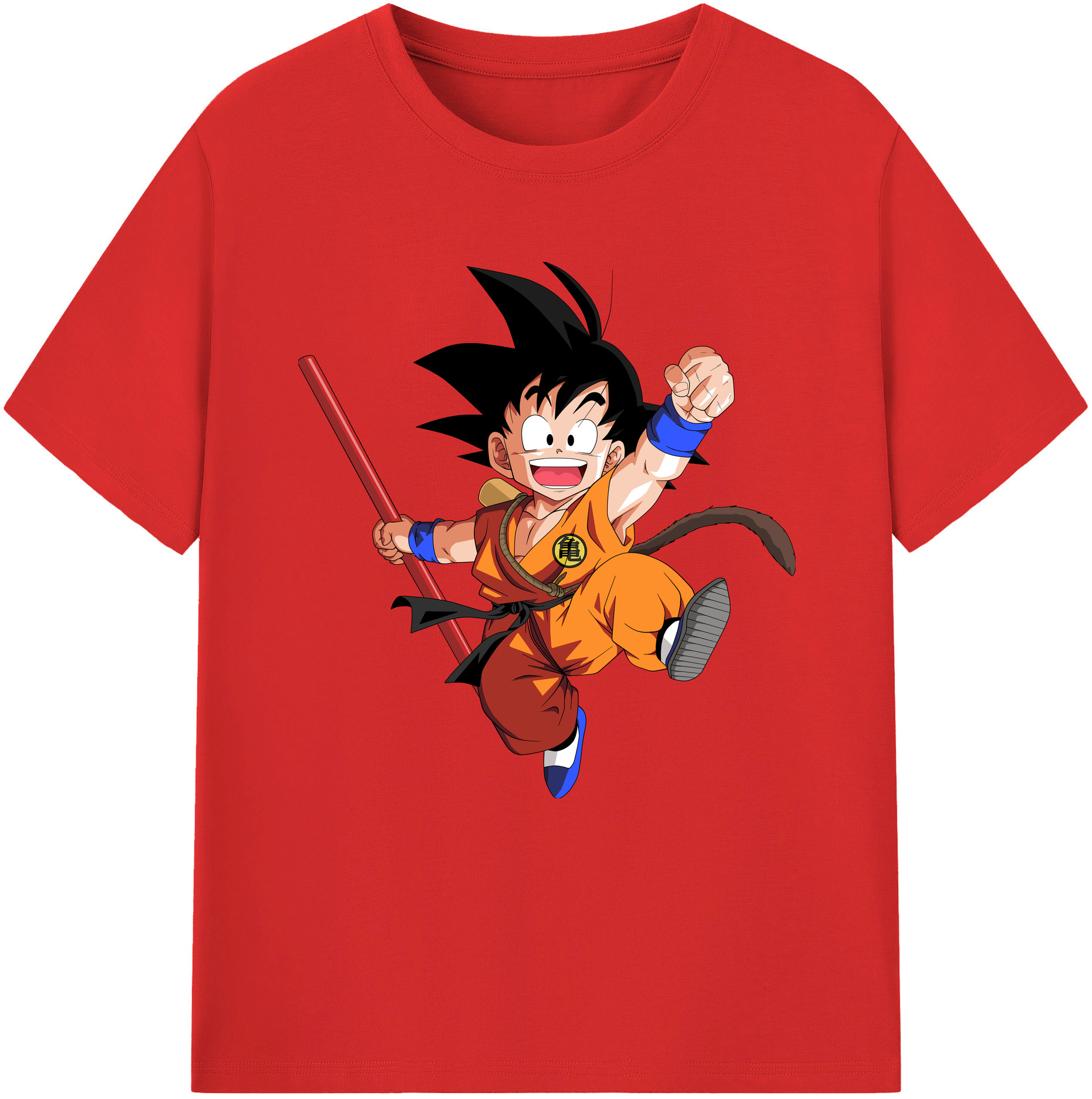 （画像用） ドラゴンボール 孫悟空（そん ごくう）Son Goku カカロット DRAGON BALL Kakarotto レディースカジュアルプリントTシャツ（綿100％）