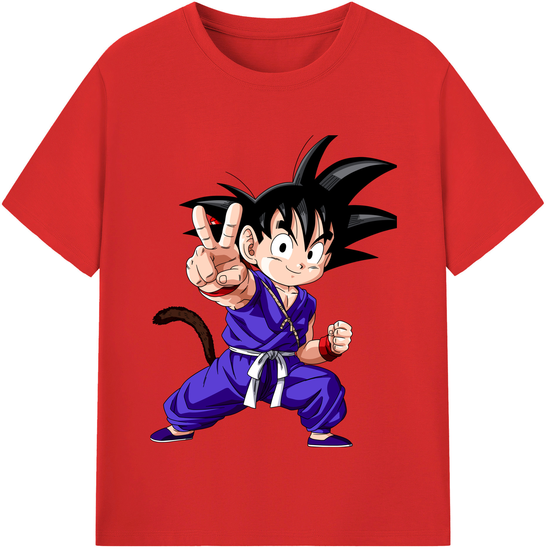 （画像用） ドラゴンボール 孫悟空（そん ごくう）Son Goku カカロット DRAGON BALL Kakarotto レディースカジュアルプリントTシャツ（綿100％）