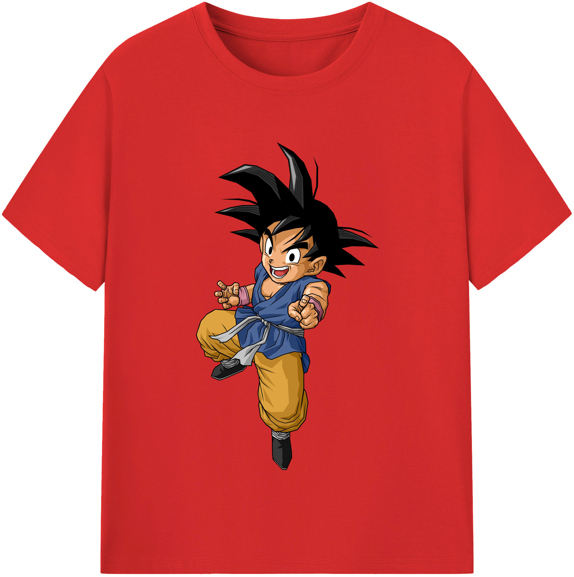 （画像用） ドラゴンボール 孫悟空（そん ごくう）Son Goku カカロット DRAGON BALL Kakarotto レディースカジュアルプリントTシャツ（綿100％）