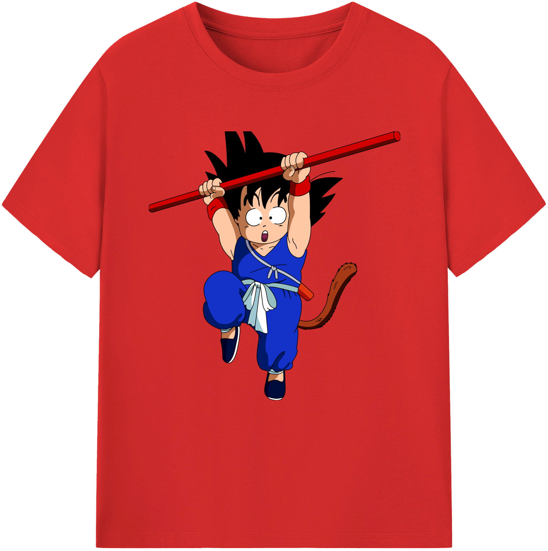 （画像用） ドラゴンボール 孫悟空（そん ごくう）Son Goku カカロット DRAGON BALL Kakarotto レディースカジュアルプリントTシャツ（綿100％）