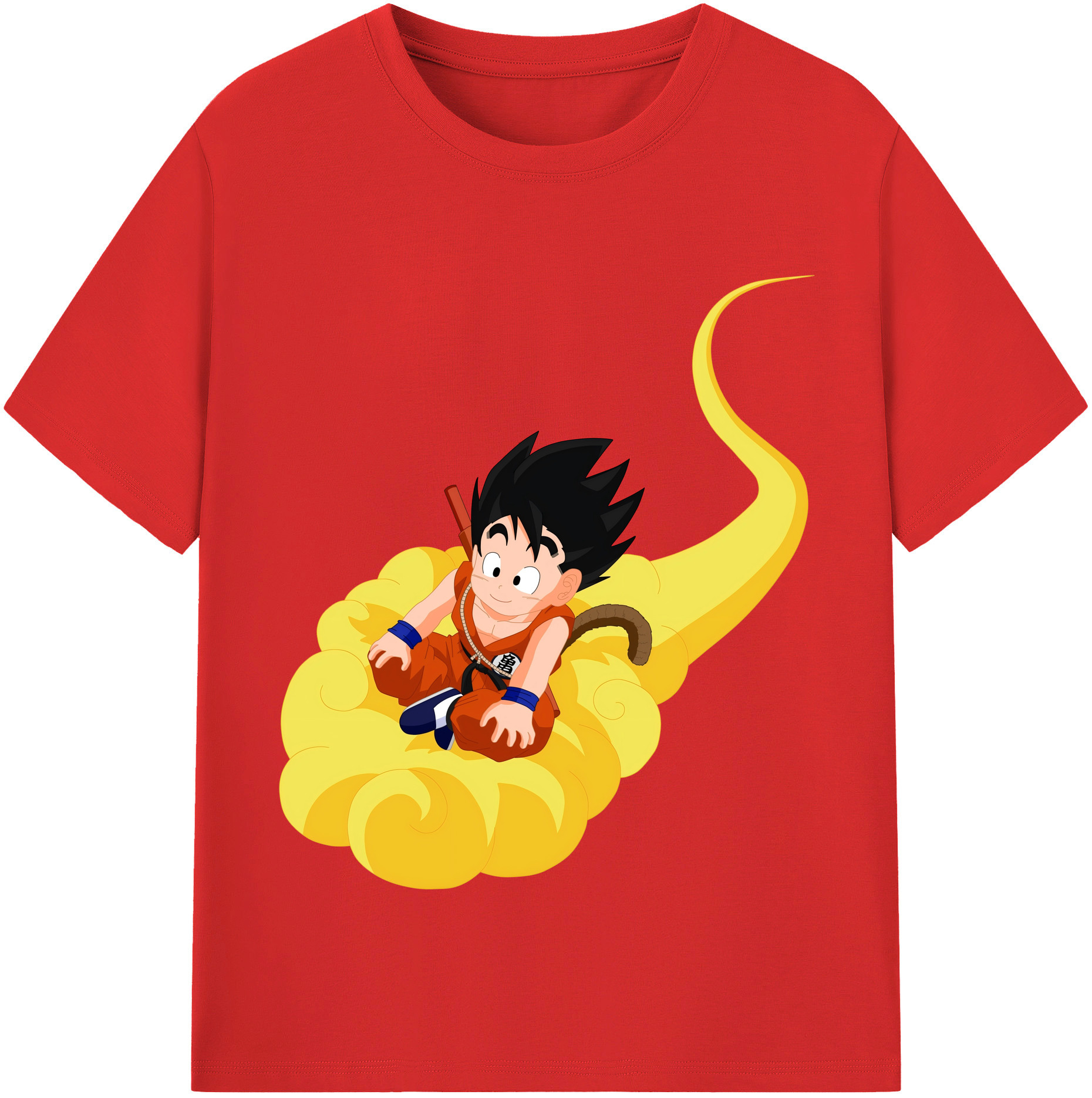 （画像用） ドラゴンボール 孫悟空（そん ごくう）Son Goku カカロット DRAGON BALL Kakarotto レディースカジュアルプリントTシャツ（綿100％）