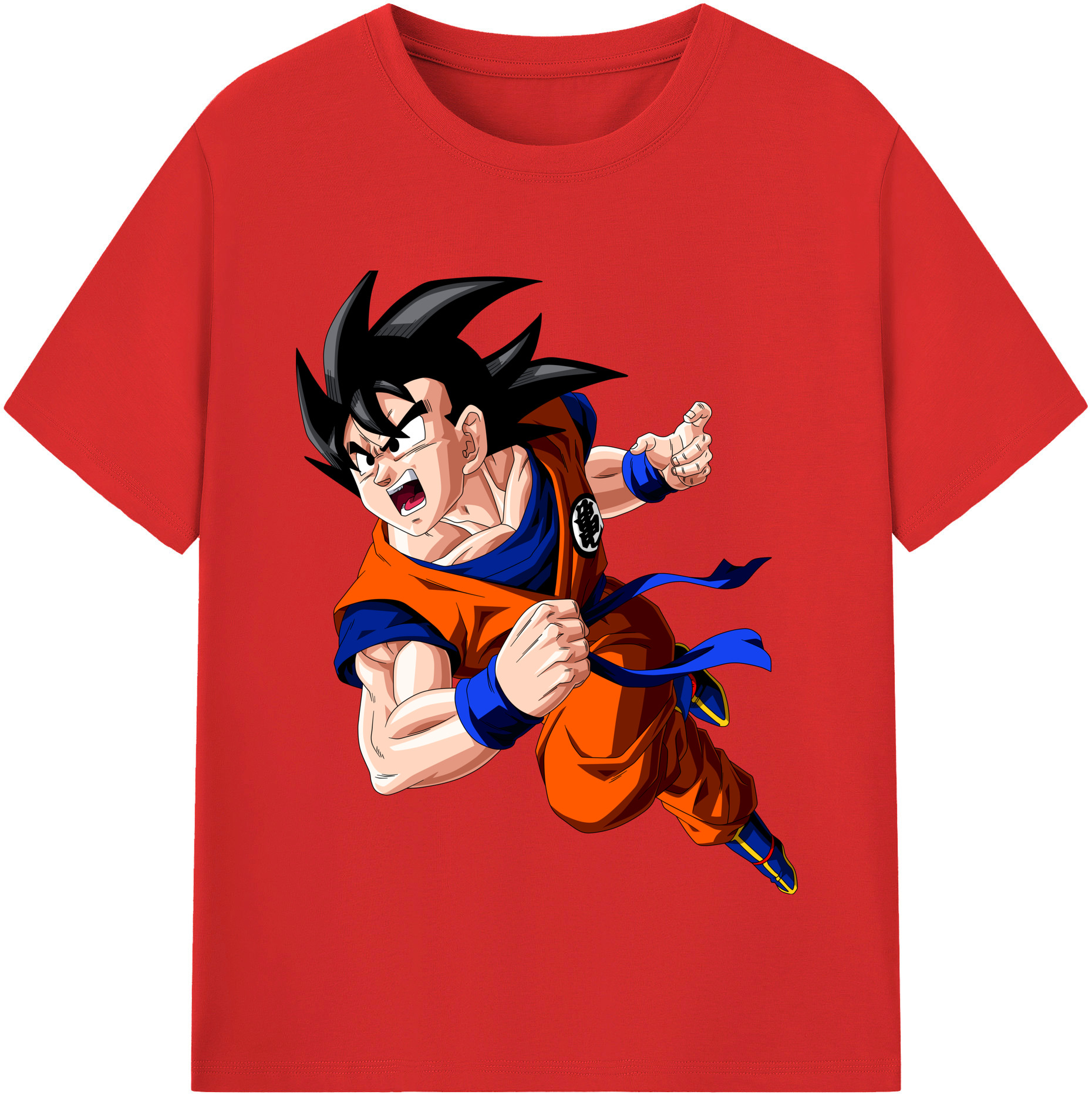 （画像用） ドラゴンボール 孫悟空（そん ごくう）Son Goku カカロット DRAGON BALL Kakarotto レディースカジュアルプリントTシャツ（綿100％）
