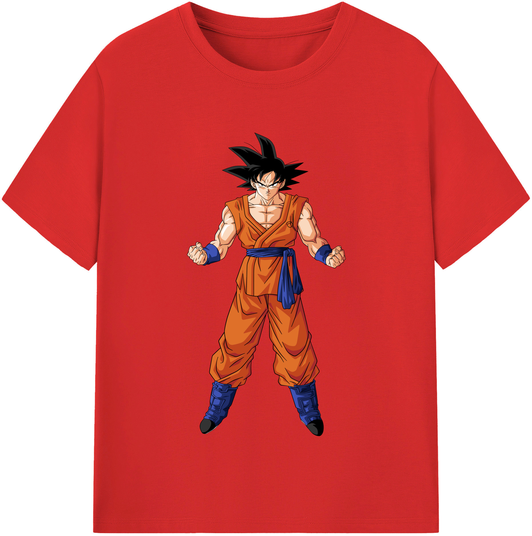 （画像用） ドラゴンボール 孫悟空（そん ごくう）Son Goku カカロット DRAGON BALL Kakarotto レディースカジュアルプリントTシャツ（綿100％）