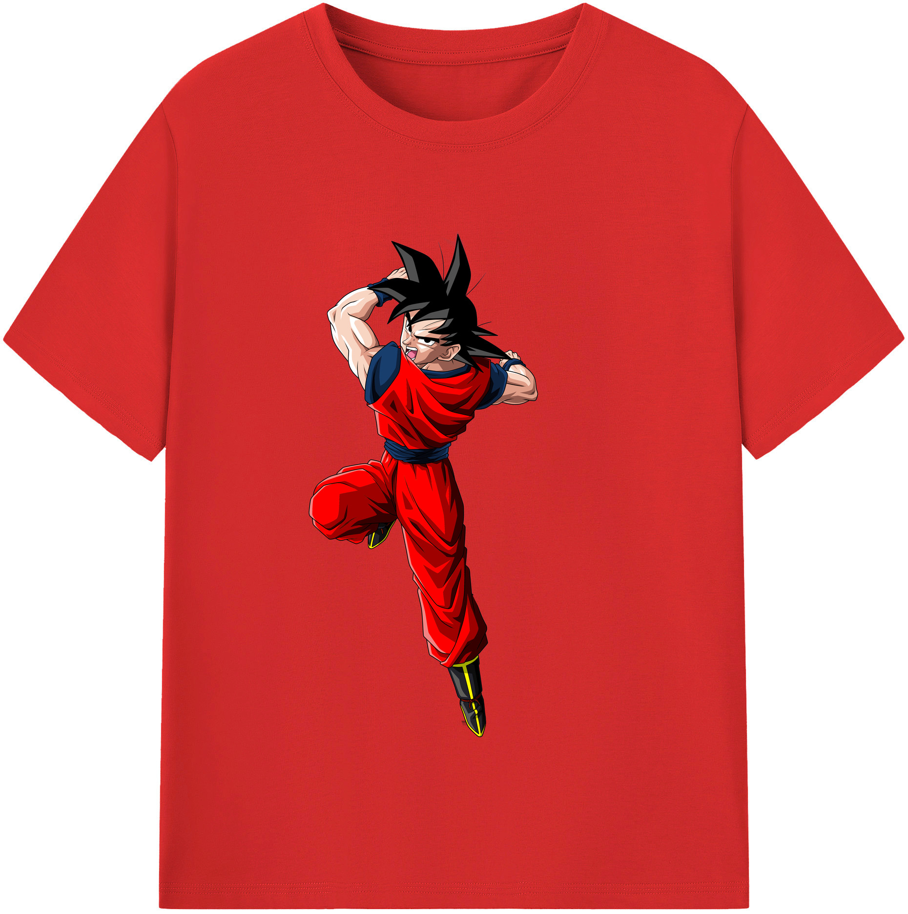 （画像用） ドラゴンボール 孫悟空（そん ごくう）Son Goku カカロット DRAGON BALL Kakarotto レディースカジュアルプリントTシャツ（綿100％）