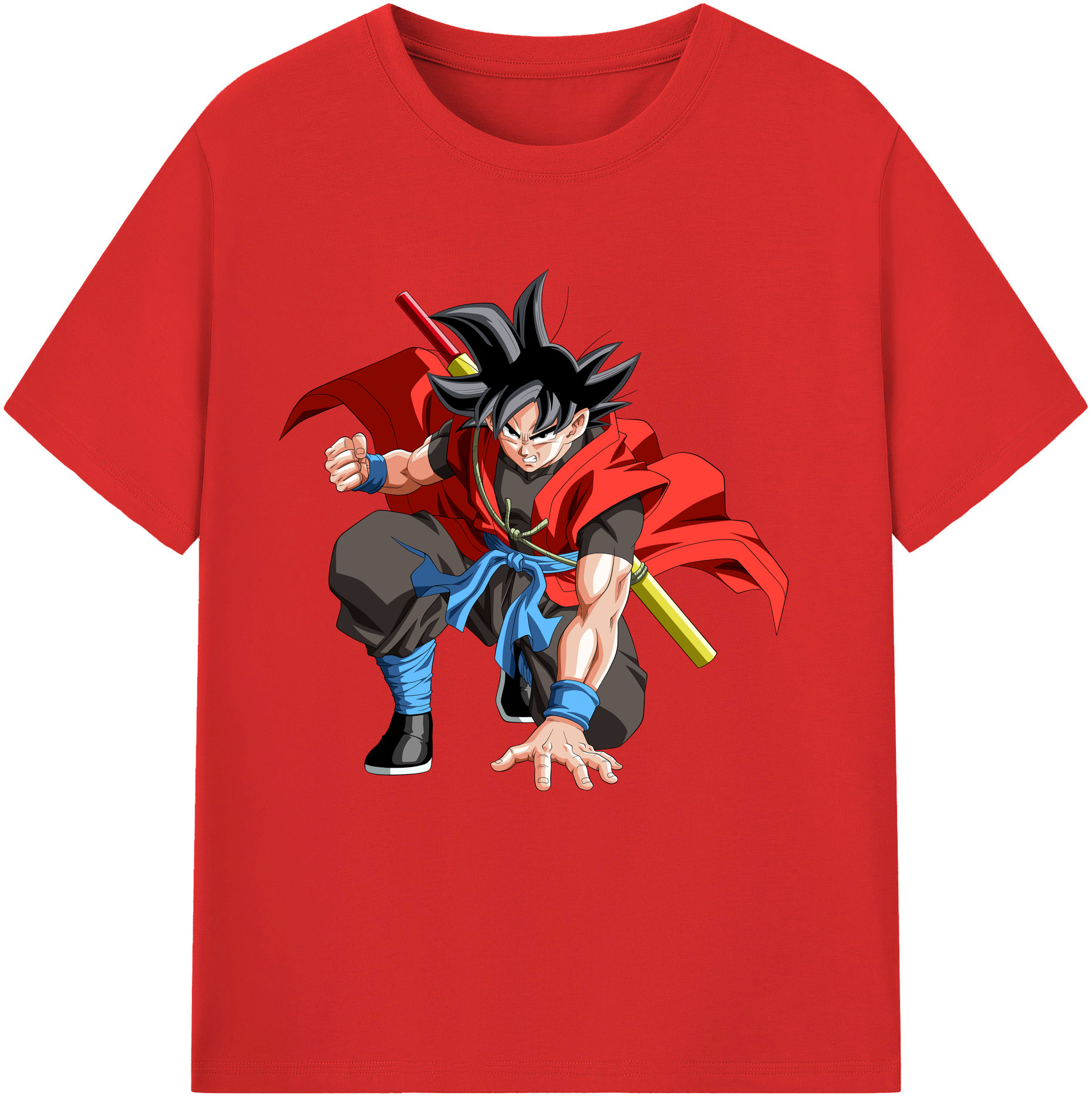 （画像用） ドラゴンボール 孫悟空（そん ごくう）Son Goku カカロット DRAGON BALL Kakarotto レディースカジュアルプリントTシャツ（綿100％）