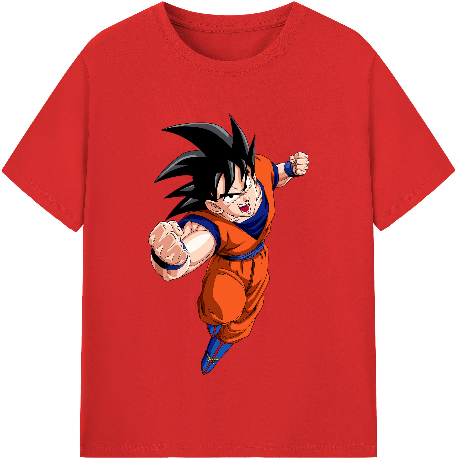 （画像用） ドラゴンボール 孫悟空（そん ごくう）Son Goku カカロット DRAGON BALL Kakarotto レディースカジュアルプリントTシャツ（綿100％）