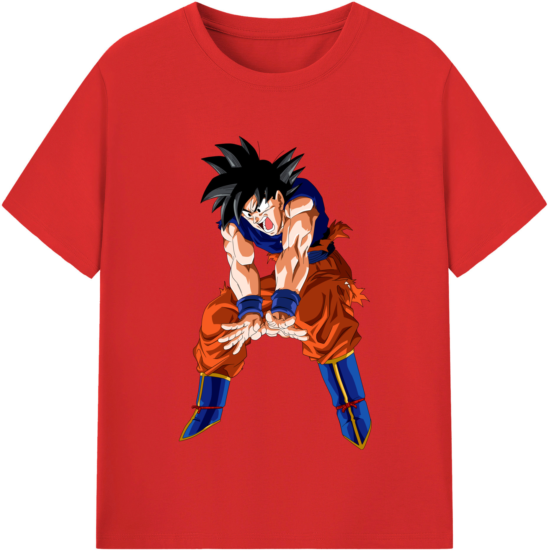 （画像用） ドラゴンボール 孫悟空（そん ごくう）Son Goku カカロット DRAGON BALL Kakarotto レディースカジュアルプリントTシャツ（綿100％）