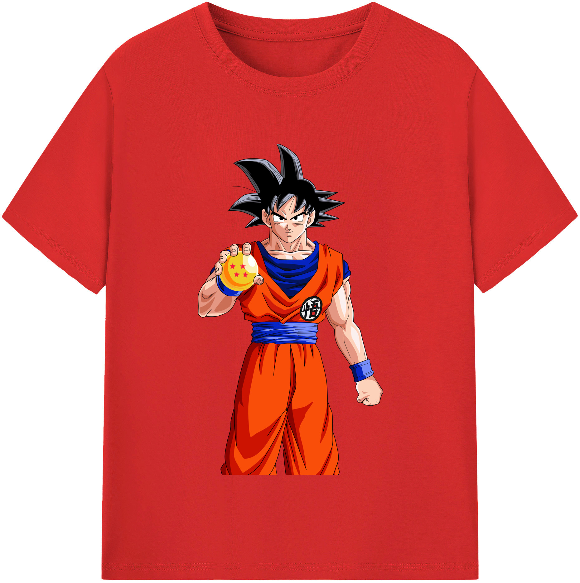 （画像用） ドラゴンボール 孫悟空（そん ごくう）Son Goku カカロット DRAGON BALL Kakarotto レディースカジュアルプリントTシャツ（綿100％）